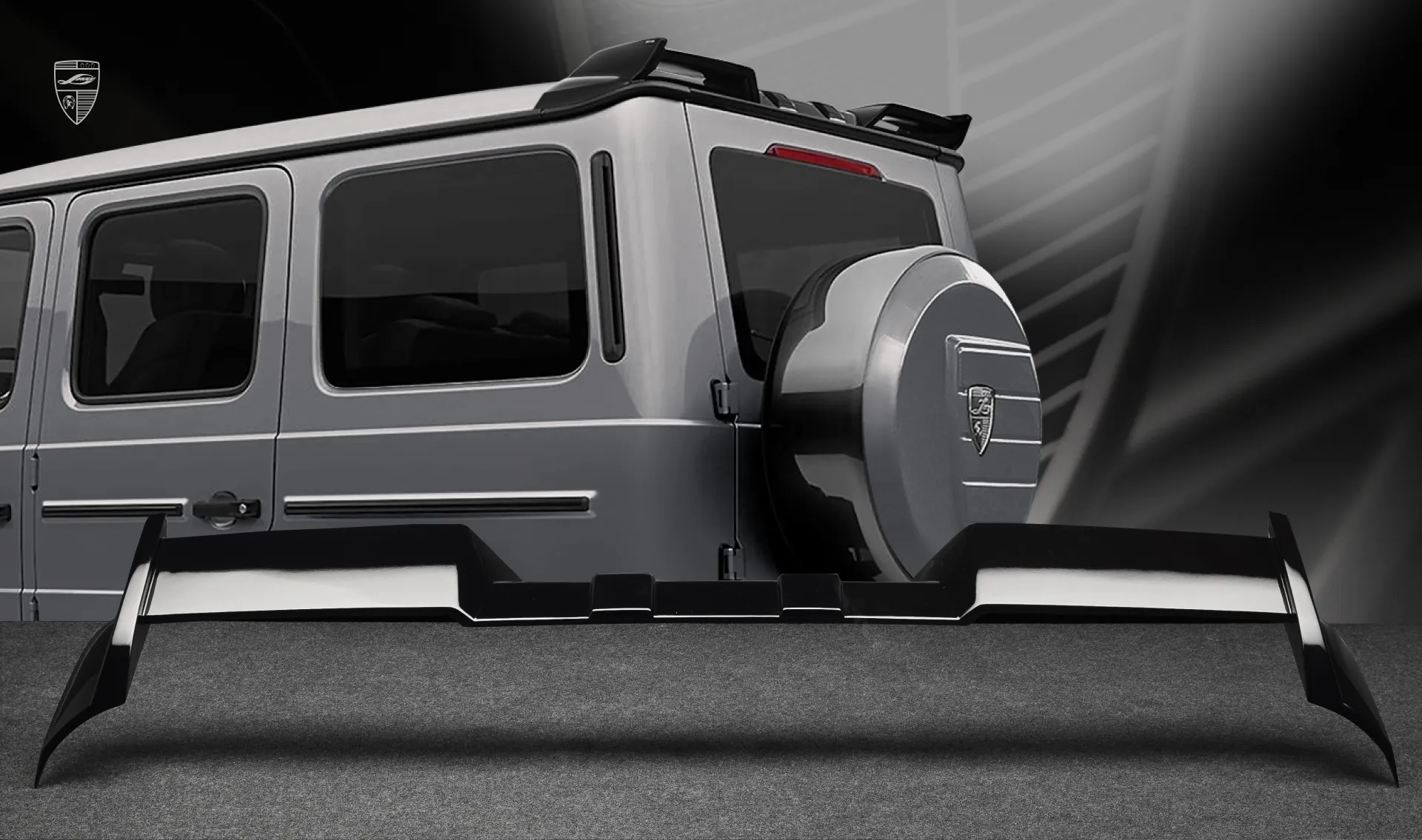 Roof spoiler upgrade for the family car Mercedes G-class W463 from LARTE Design