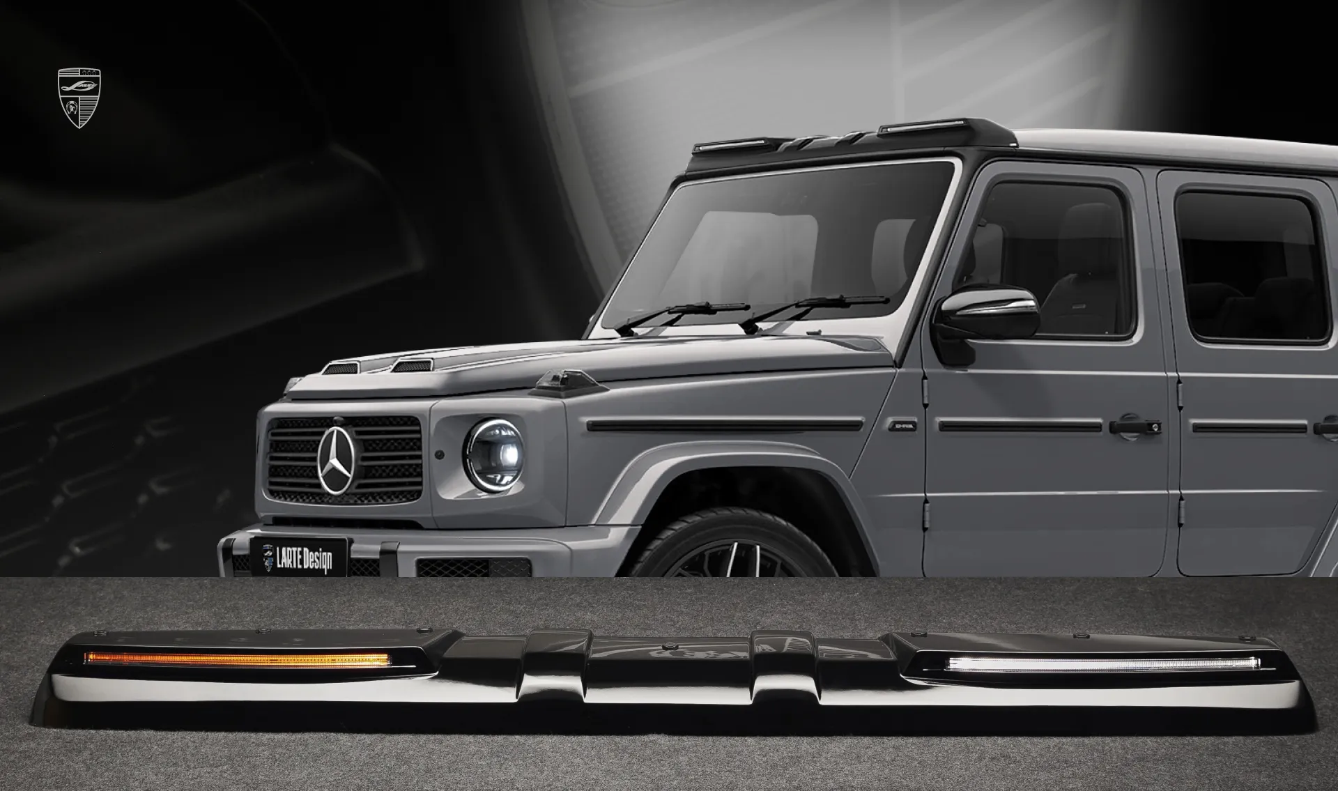 Roof trim upgrade for the family car Mercedes G-class W463 from LARTE Design