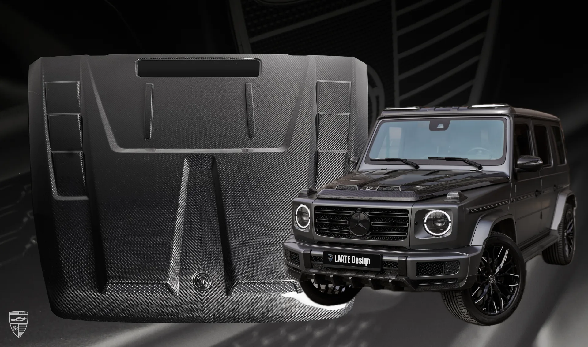 Carbon Bonnet upgrade for your SUV Mercedes G-class W463 from LARTE Design