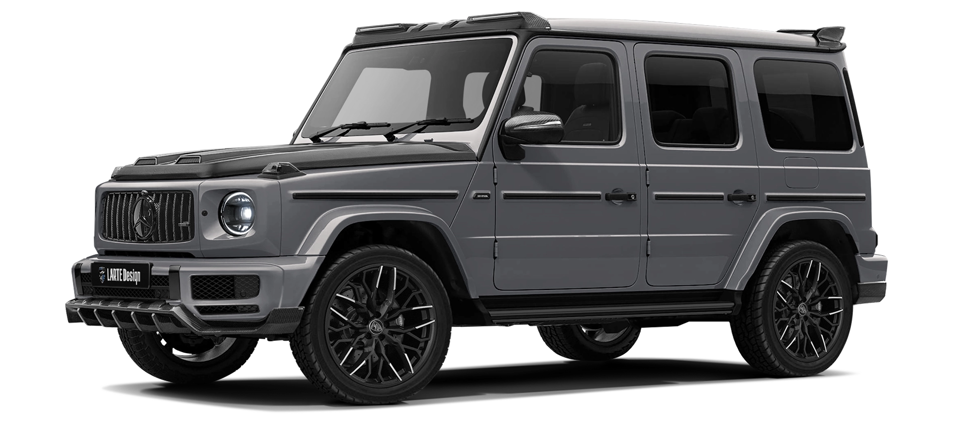 Carbon fiber body kit for Mercedes G-Class in Silver Mojave
