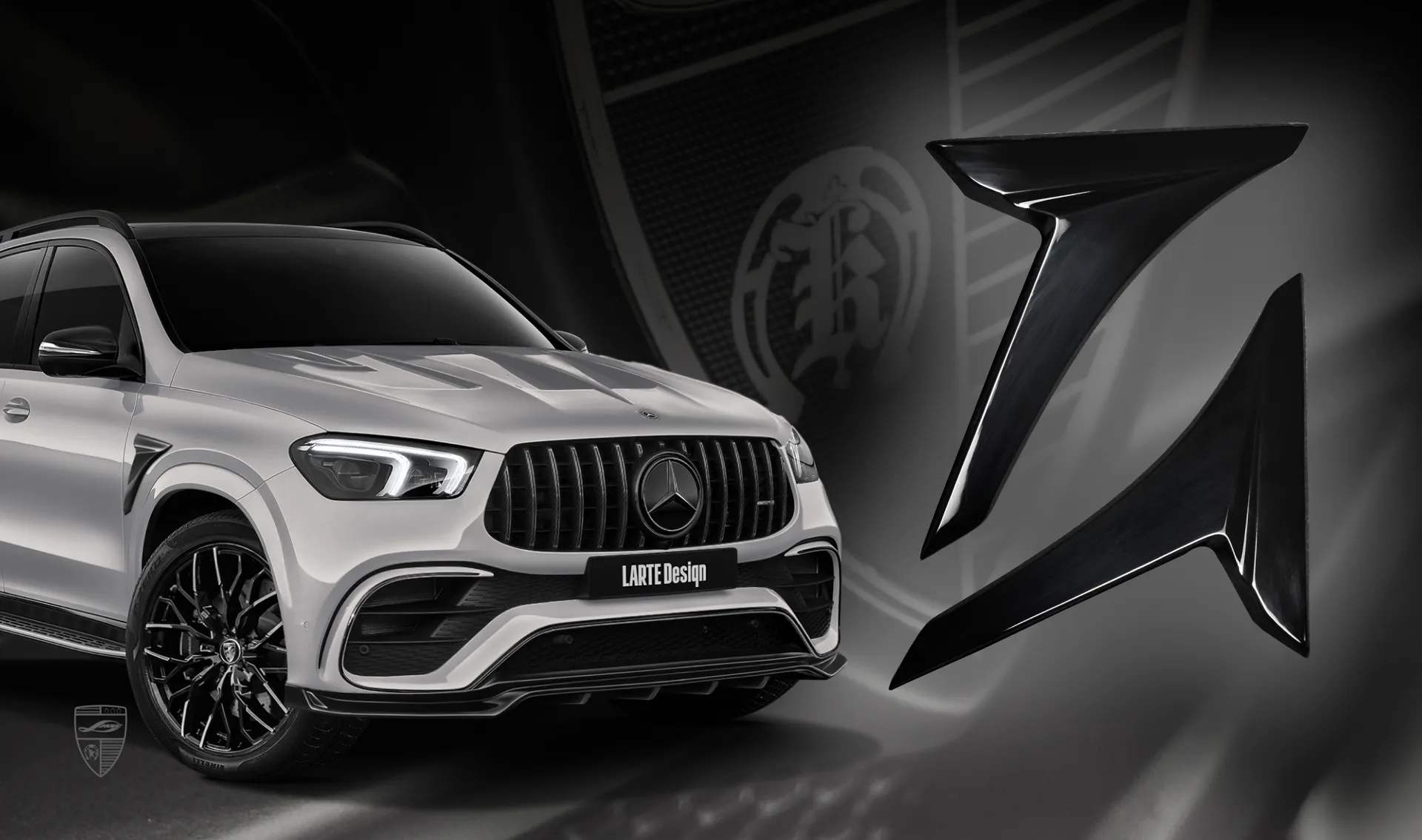 Wing overlays upgrade for your SUV Mercedes GLE AMG 63 V167 Wing overlays upgrade for your SUV Mercedes GLE AMG 63 V167 from LARTE Design