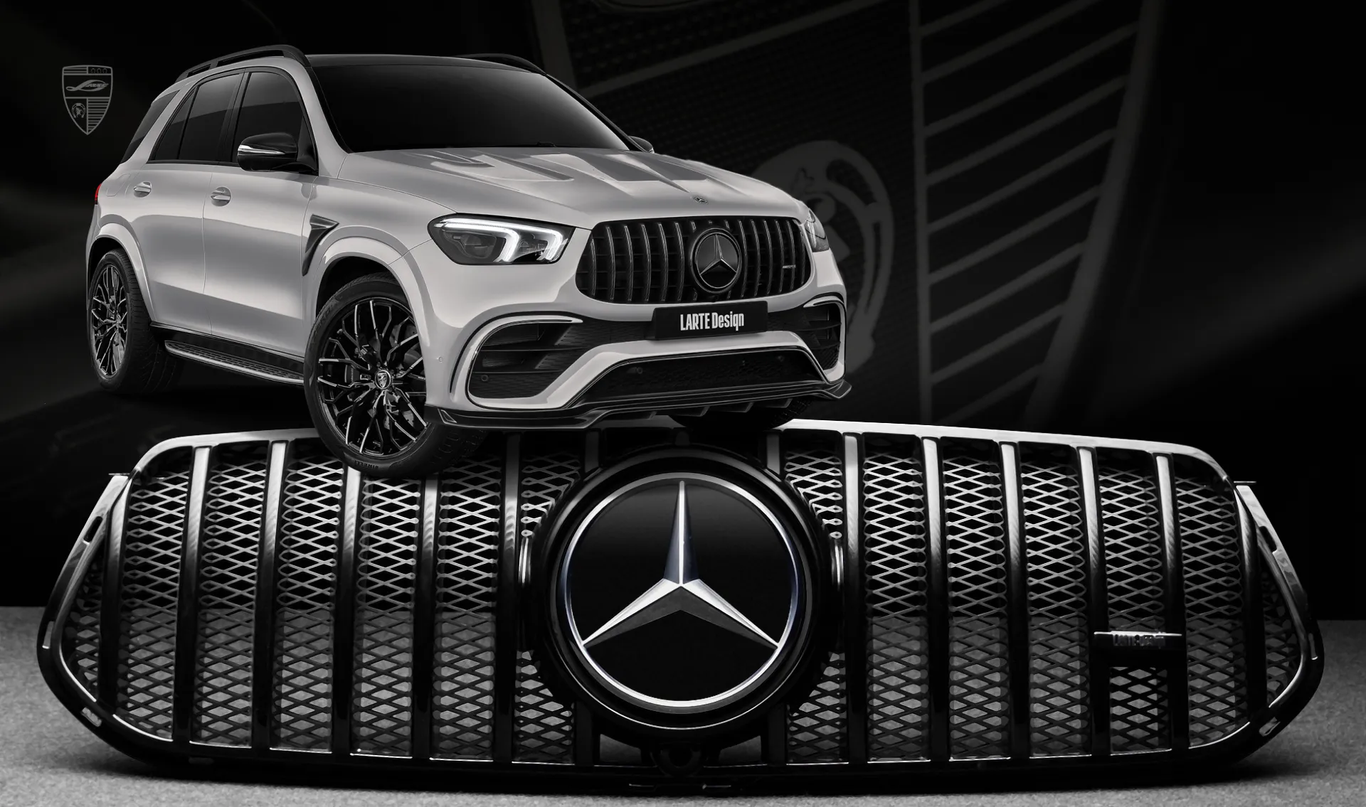 Panamericana radiator grille for your Mercedes GLE AMG 63 V167 in new conversion kit Panamericana radiator grille for your Mercedes GLE AMG 63 V167 in a conversion kit from LARTE Design