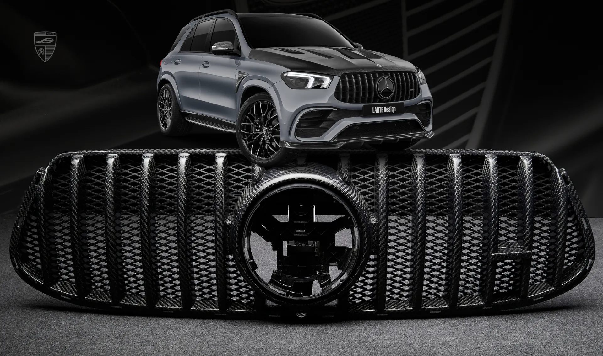 Panamericana carbon grille for your Mercedes GLE AMG 63 V167 in the appearance package by LARTE Design