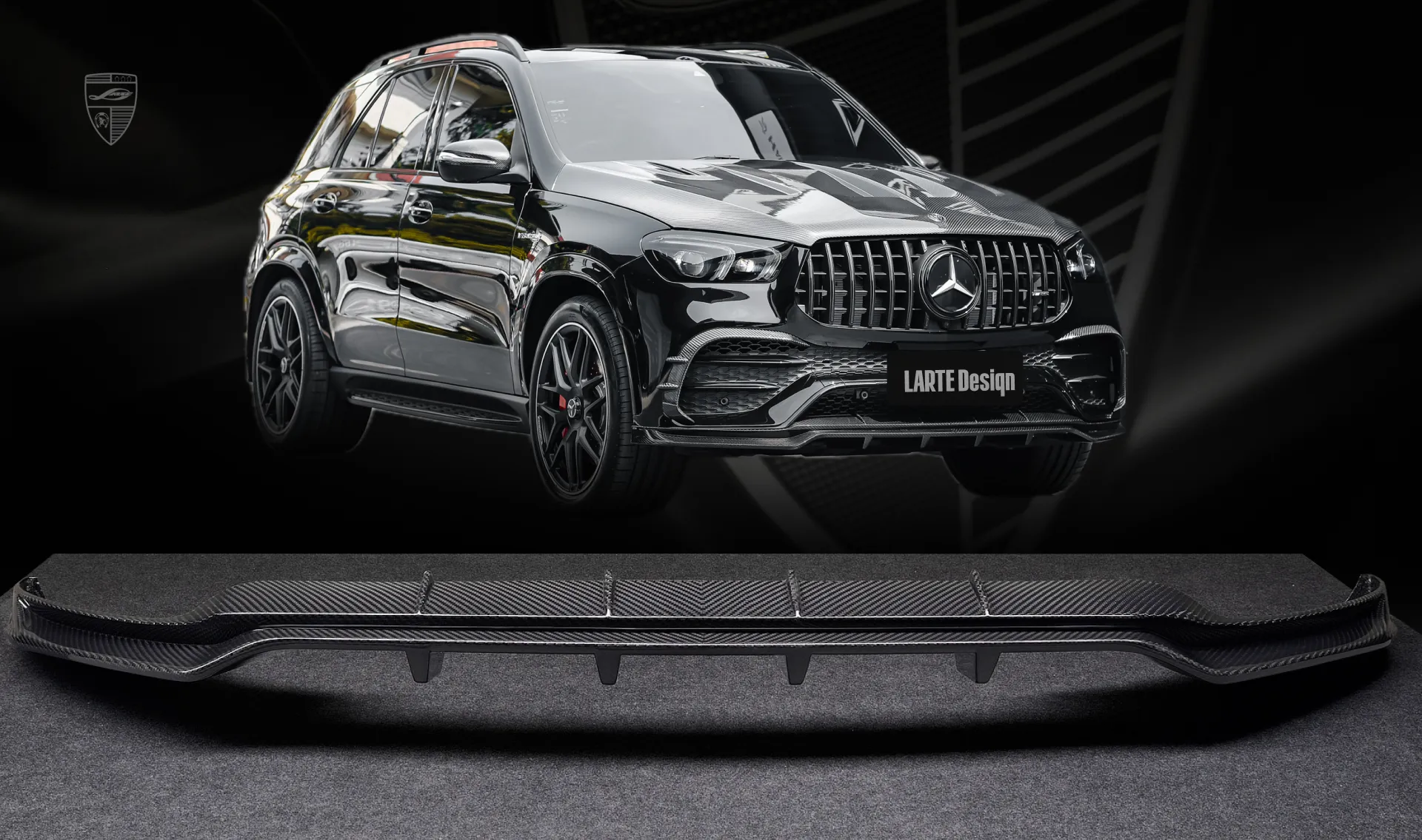 Carbon front lip upgrade for the family car Mercedes GLE AMG 63 V167 from LARTE Design