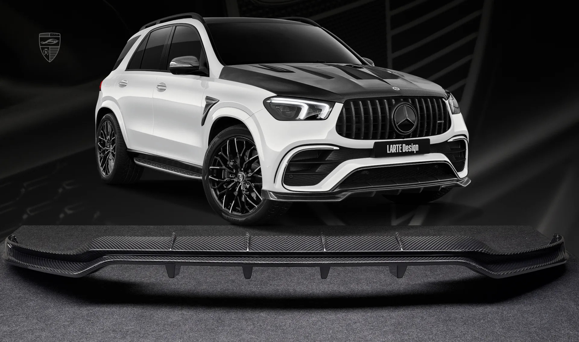 Carbon front lip upgrade for the luxury car Mercedes GLE AMG 63 V167 Carbon front lip upgrade for the luxury car Mercedes GLE AMG 63 V167 from LARTE Design
