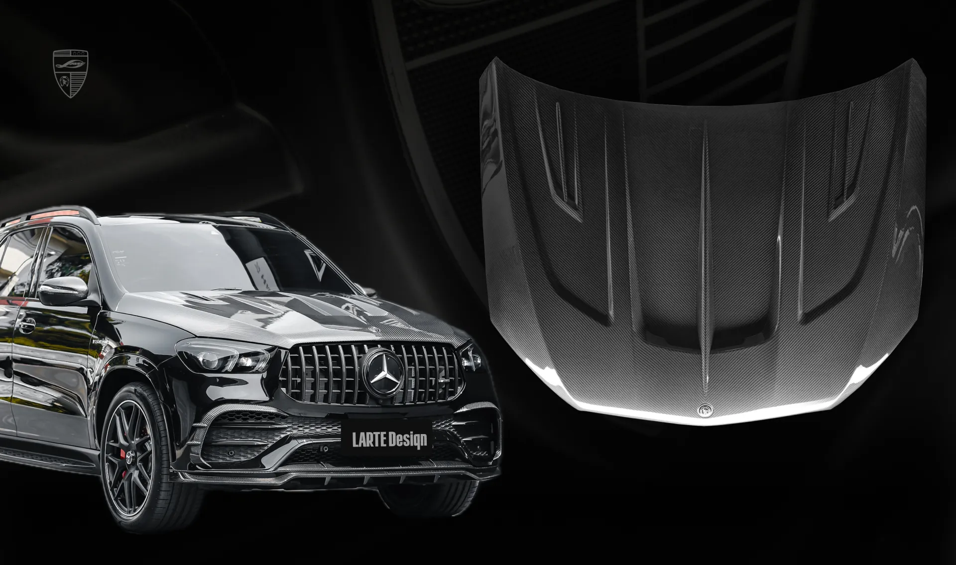 Hood upgrade for the luxury car Mercedes GLE AMG 63 V167 Hood upgrade for the luxury car Mercedes GLE AMG 63 V167 from LARTE Design