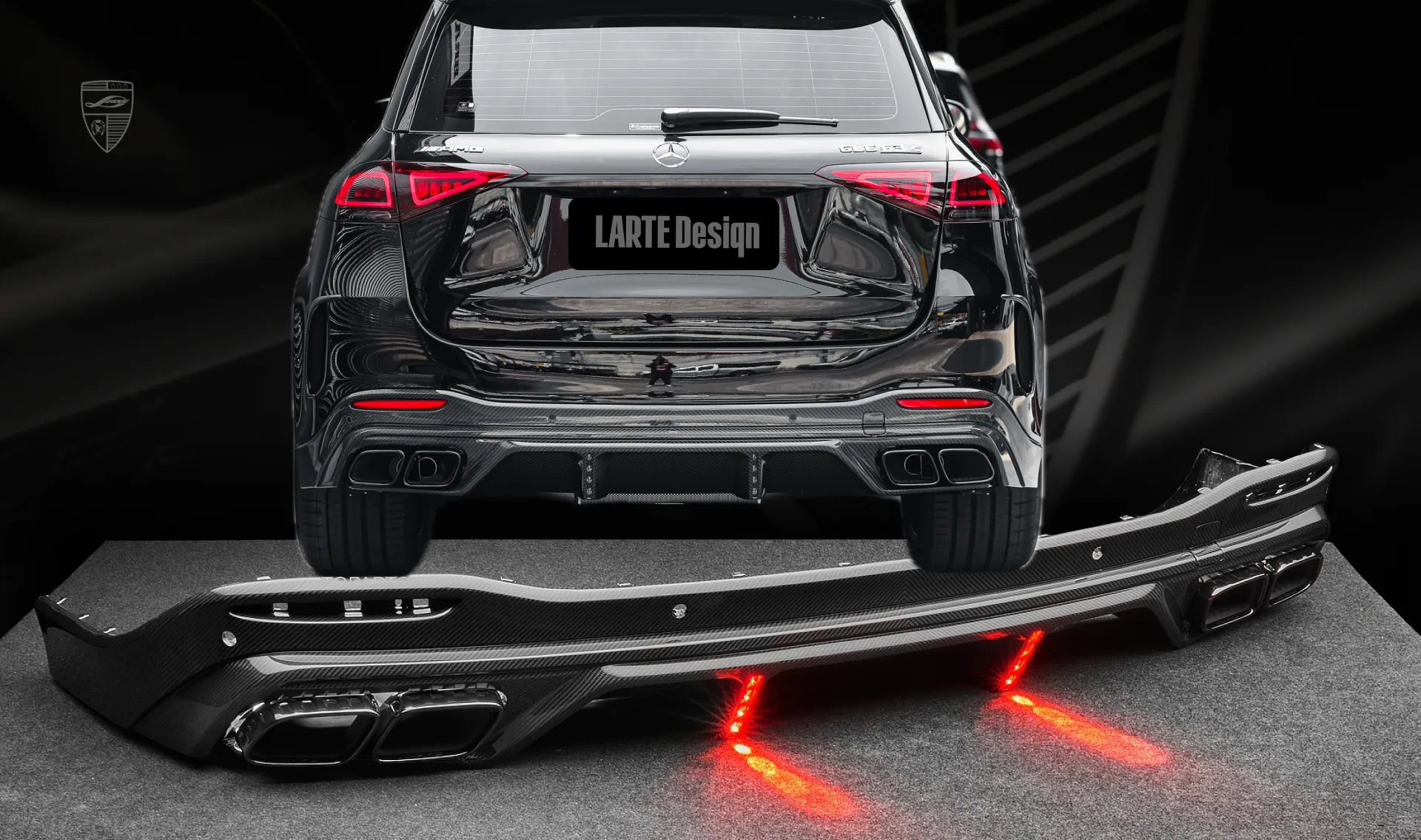 Carbon rear diffuser upgrade for the family car Mercedes GLE AMG 63 V167 Carbon rear diffuser upgrade for the family car Mercedes GLE AMG 63 V167 from LARTE Design