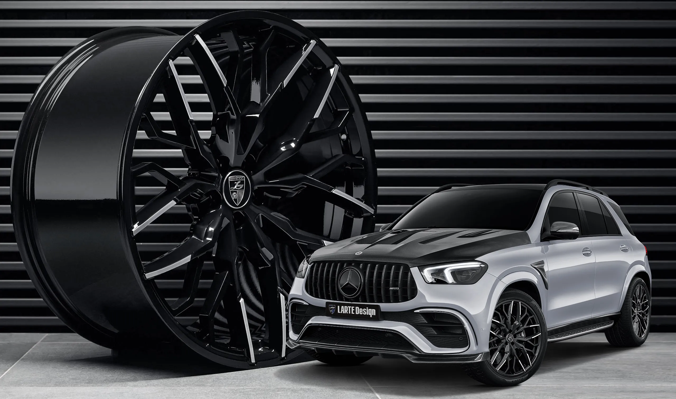Forged wheels upgrade for the family car Mercedes GLE AMG 63 V167 from LARTE Design