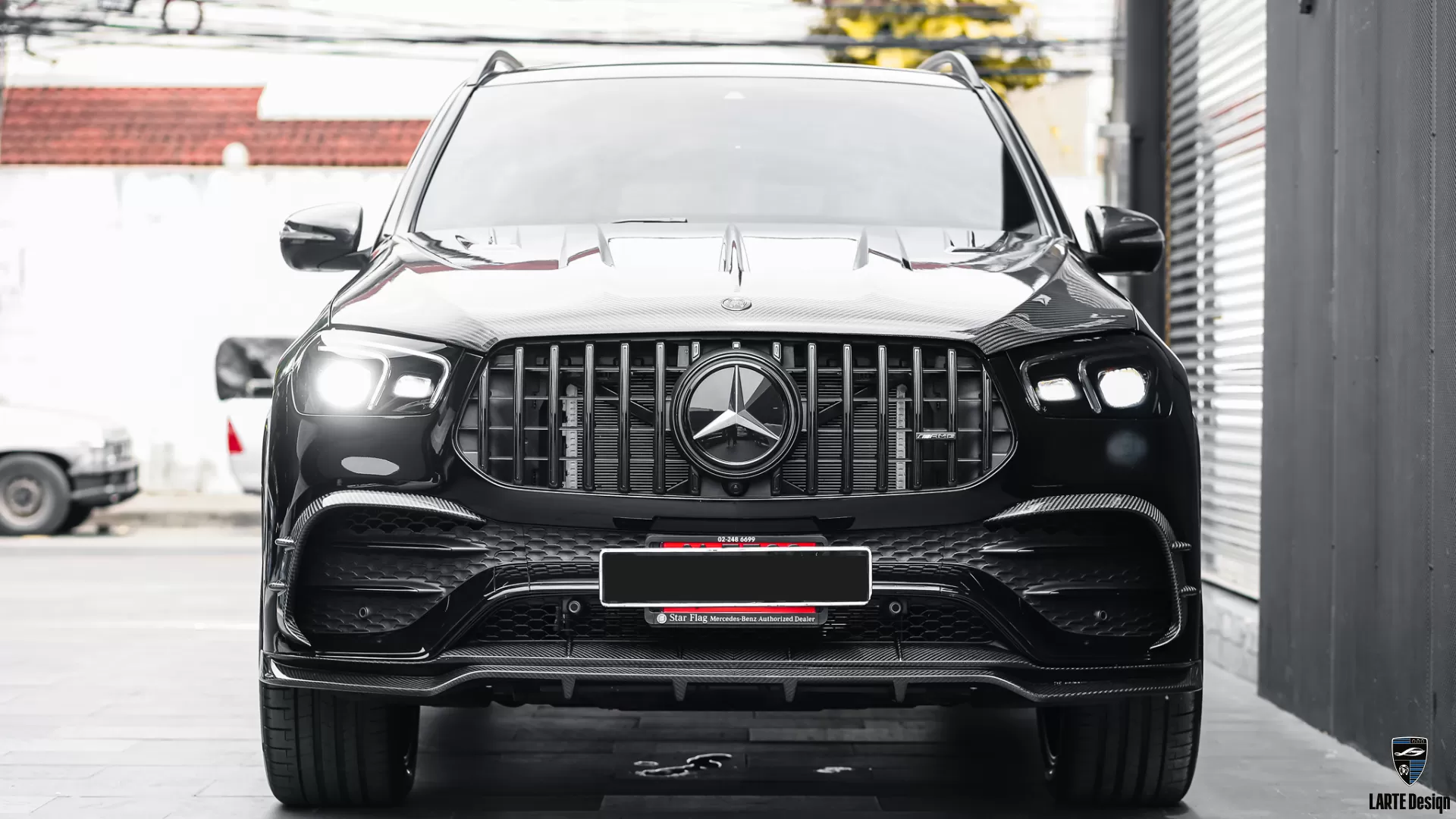 Front bumper splitter for Mercedes Benz GLE AMG 63 V167 by LARTE Design