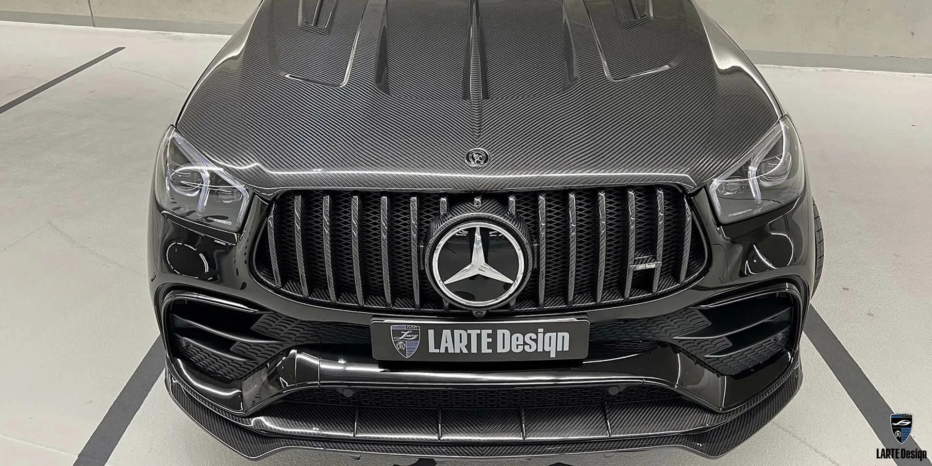 Buy carbon fiber Front bumper splitter for Mercedes-AMG GLE 63S 4MATIC V167 Selenite Grey metallic