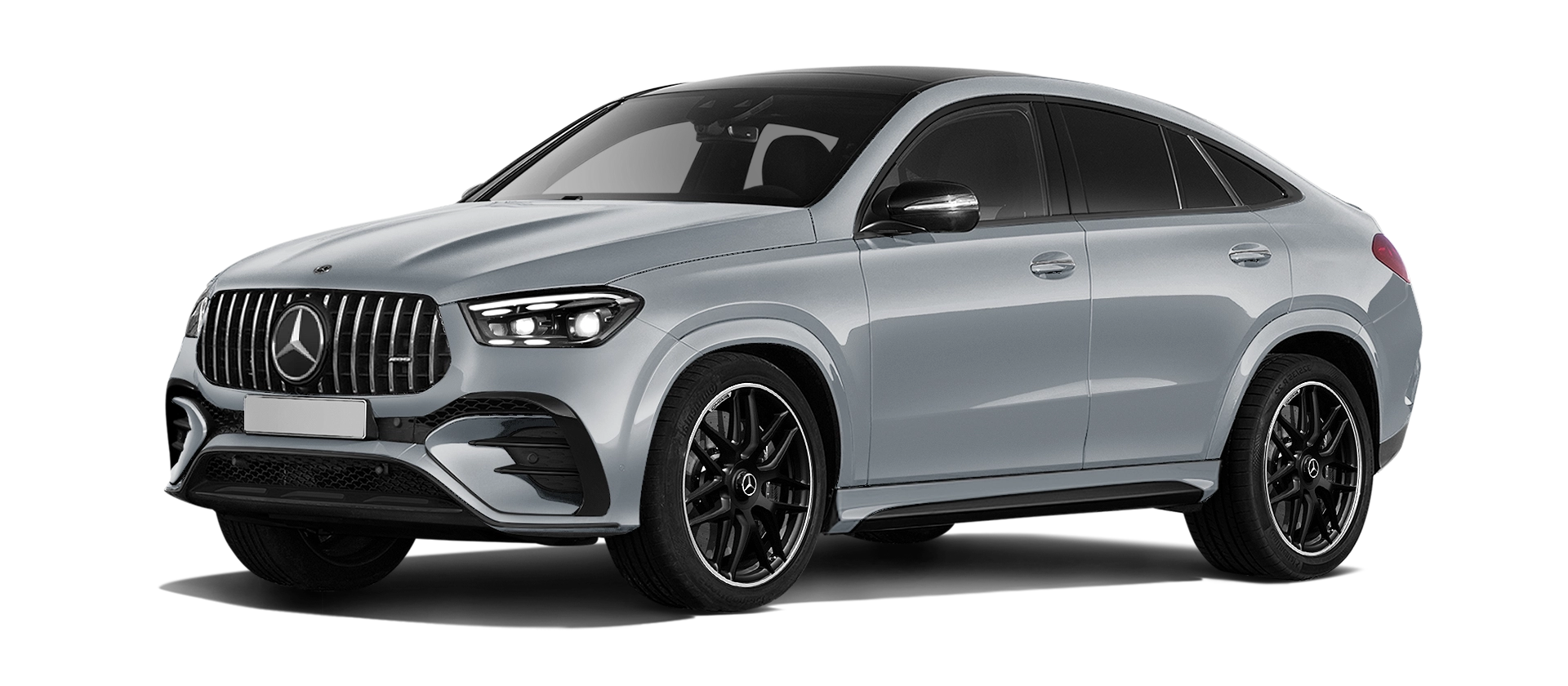 Mercedes GLE Coupe 53 C167 Facelift  mit lackiertem Karosserie-Kit: Frontansicht in High-Tech Silber