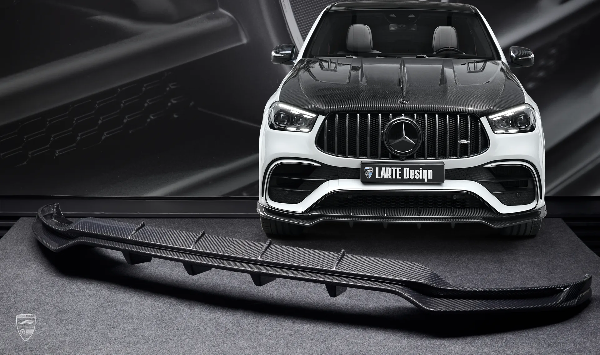 Carbonfaser-Frontsplitter für Ihren GLE Coupé AMG 63 C167 Facelift im Erscheinungspaket von LARTE Design