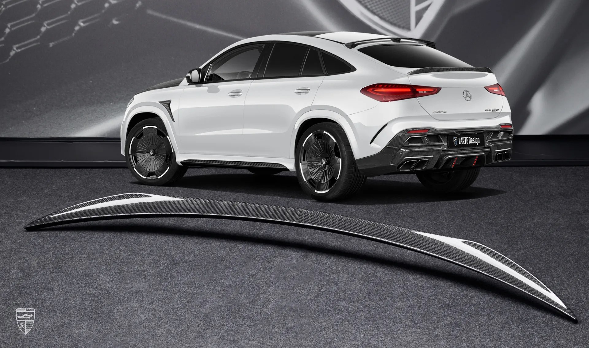 Carbonfaser-Heckspoiler Upgrade für das Familienauto GLE Coupé AMG 63 C167 Facelift von LARTE Design