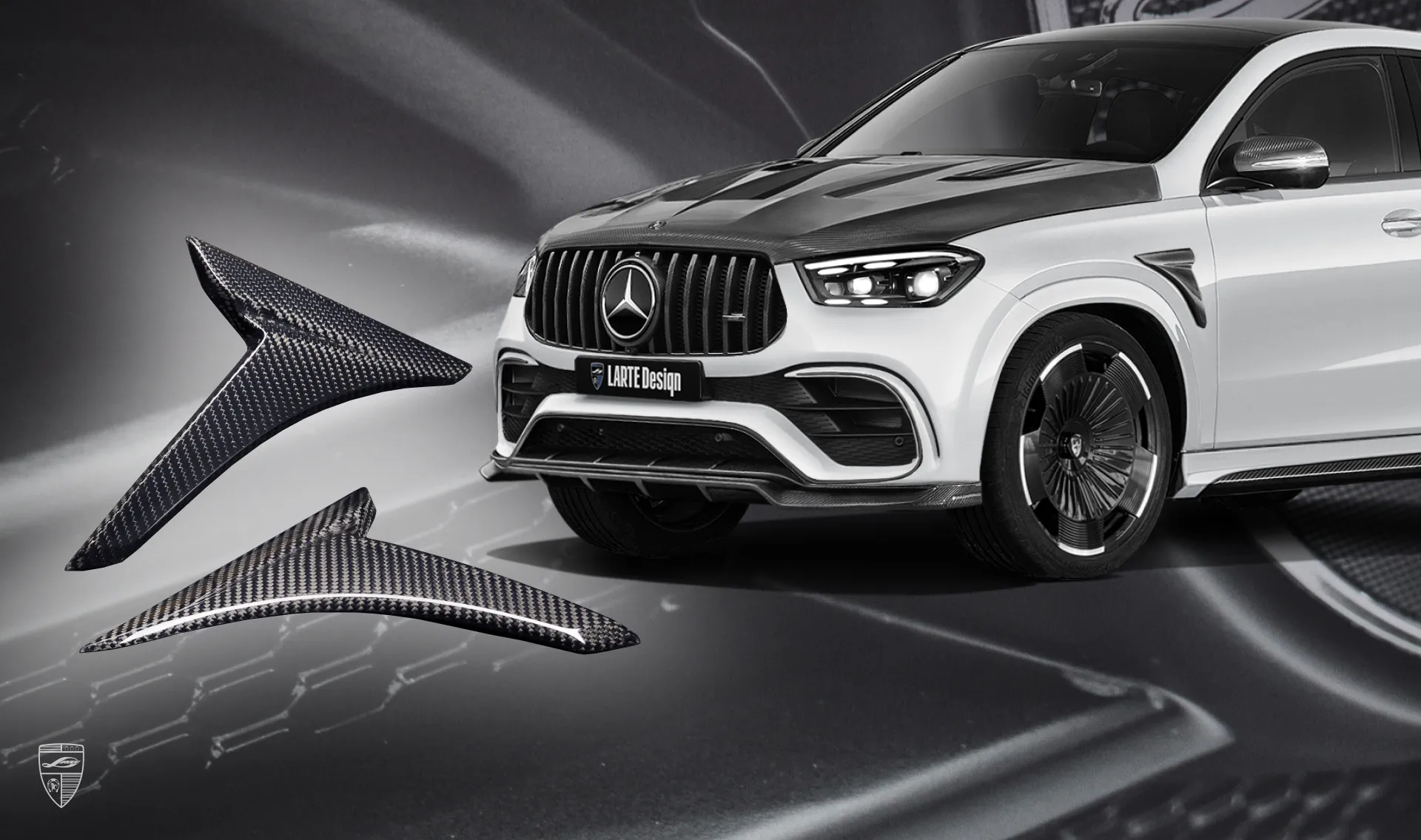 Carbonfaser-Kotflügel-Aufsätze für Ihren GLE Coupé AMG 63 C167 Facelift im Umrüstkit von LARTE Design