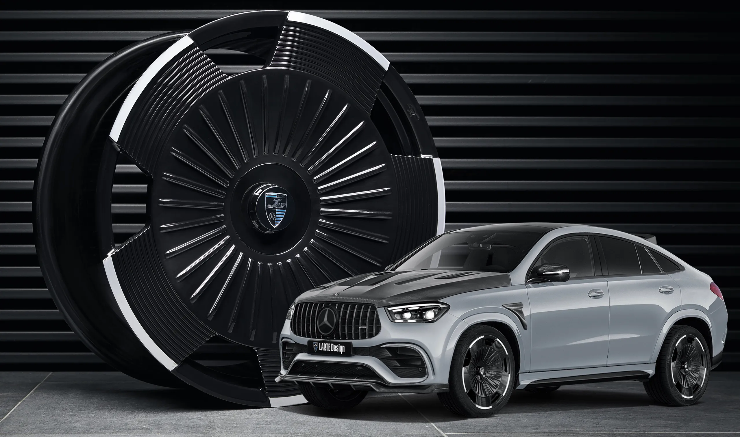 Räder Upgrade für das Familienauto Mercedes GLE Coupé AMG 63 C167 Facelift von LARTE Design