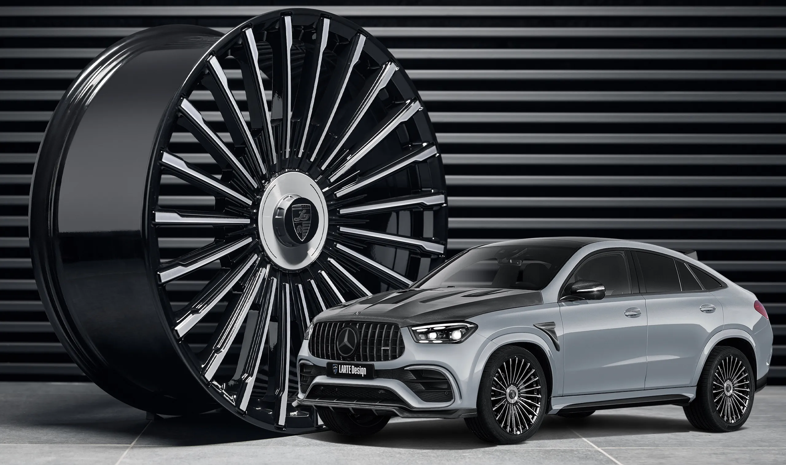 Felgen Upgrade für den Luxuswagen Mercedes GLE Coupé AMG 63 C167 Facelift von LARTE Design