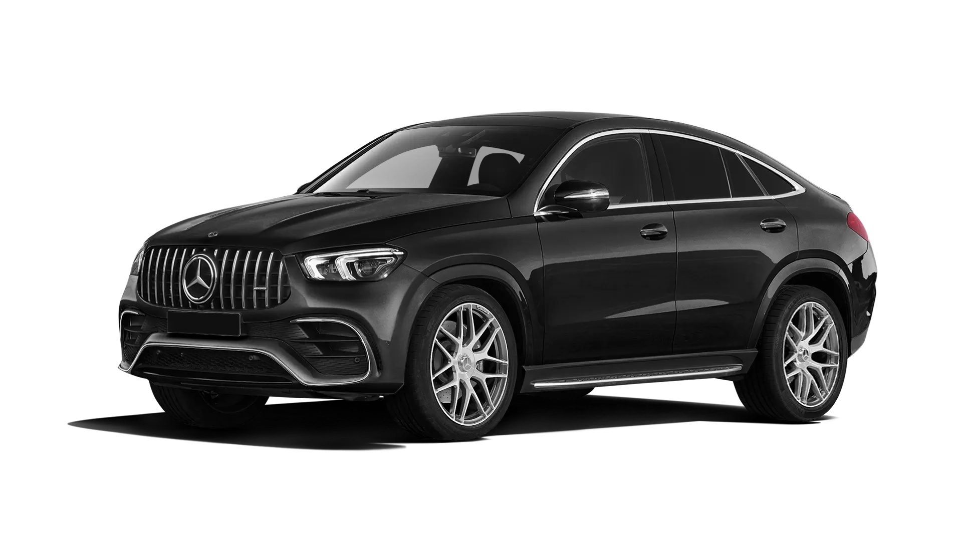 Mercedes GLE Coupe AMG 63 C167 stock front view in Black Non-Metallic color