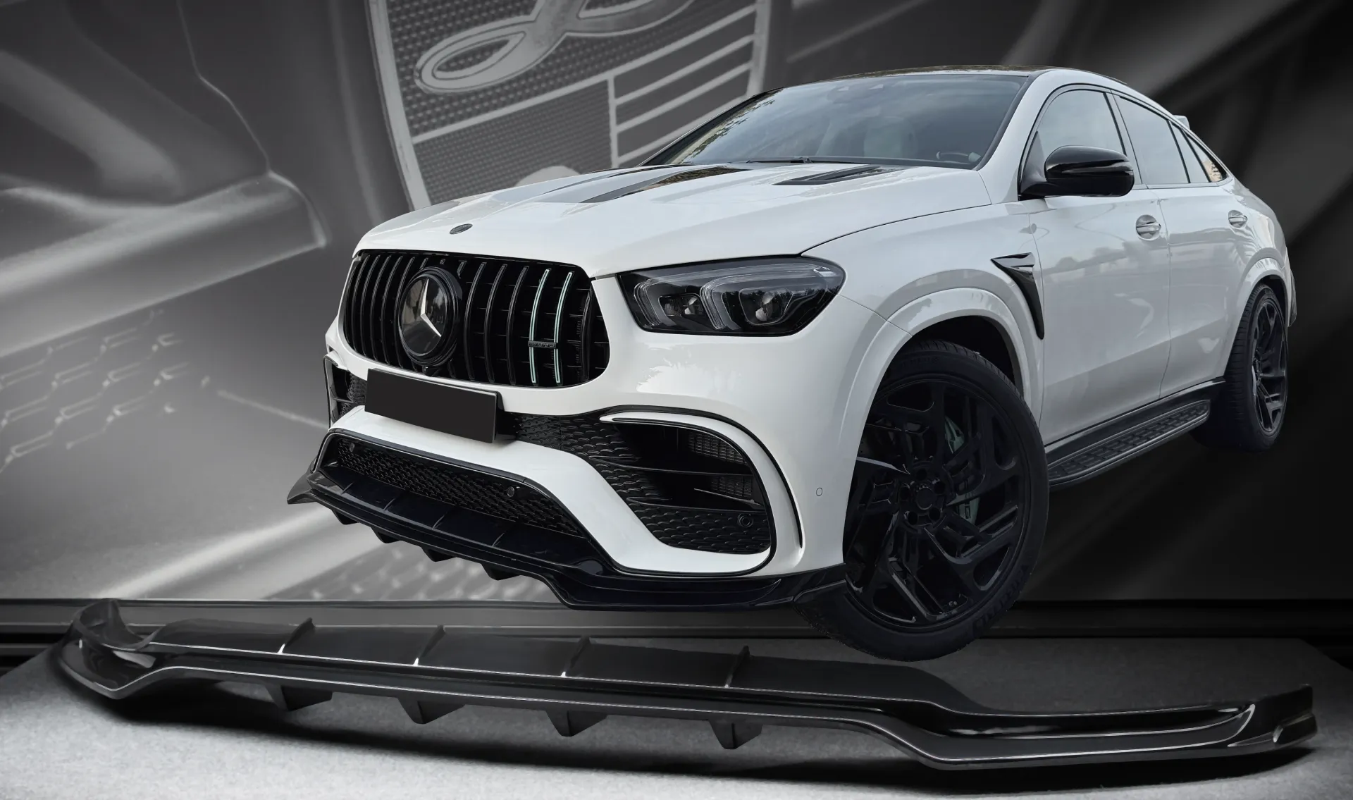 Front bumper splitter for your GLE Coupe AMG 63 C167 in the appearance package by LARTE Design