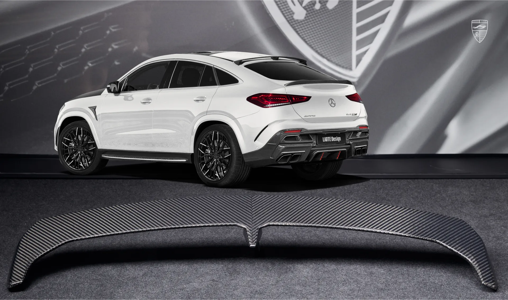 Roof spoiler for your Mercedes GLE Coupe AMG 63 C167 in the appearance package by LARTE Design