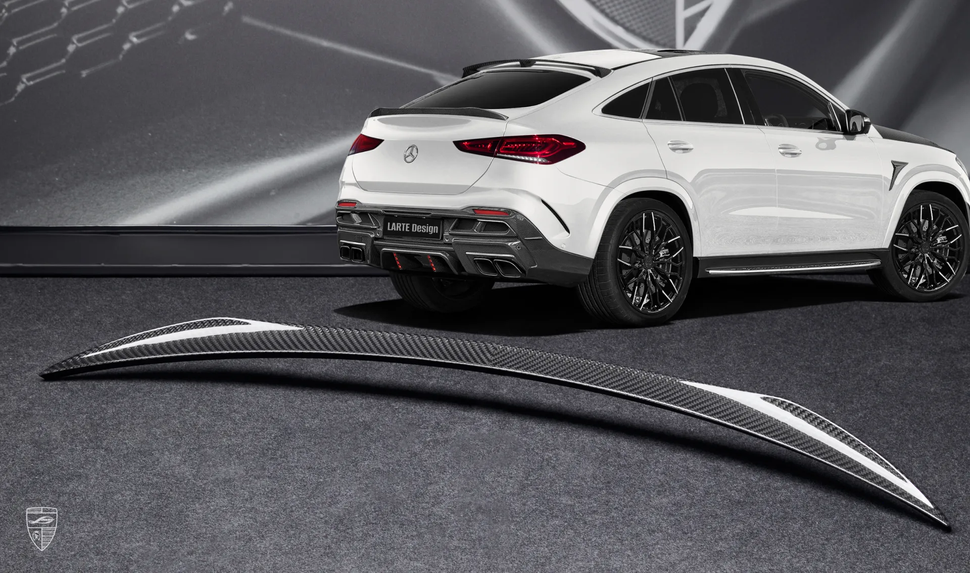 Trunk spoiler upgrade for the family car Mercedes GLE Coupe AMG 63 C167 from LARTE Design