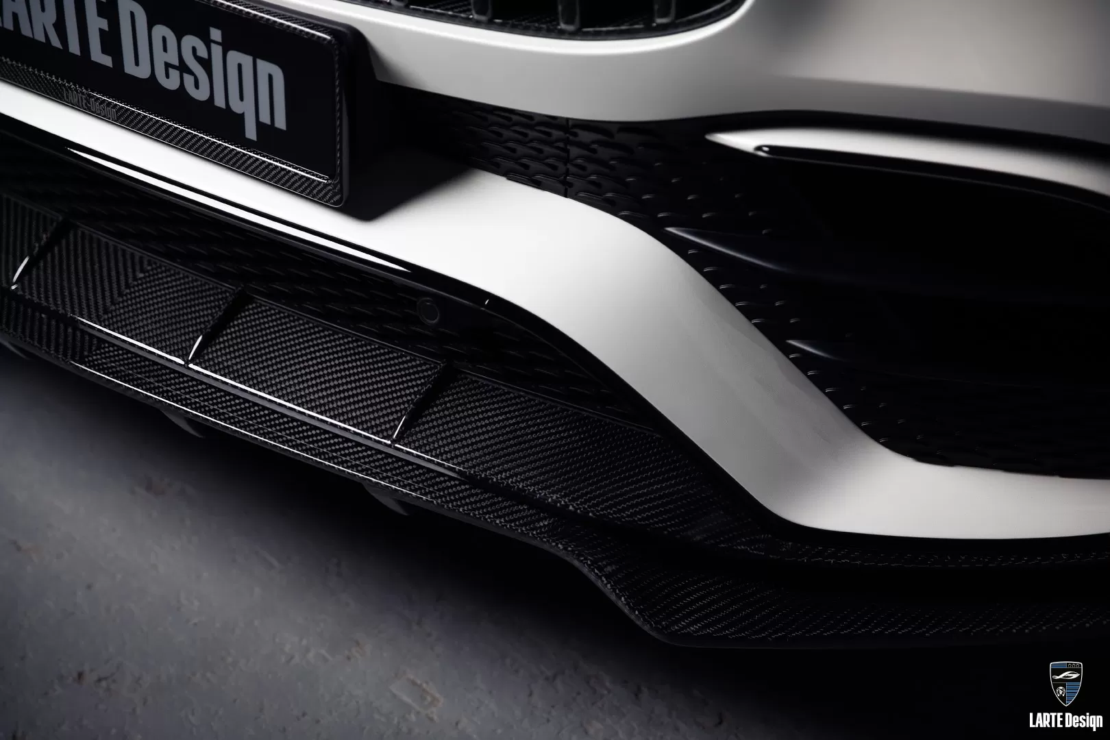 Carbon fiber front bumper lip for Mercedes Benz AMG GLE Coupe 63 C167 by LARTE Design