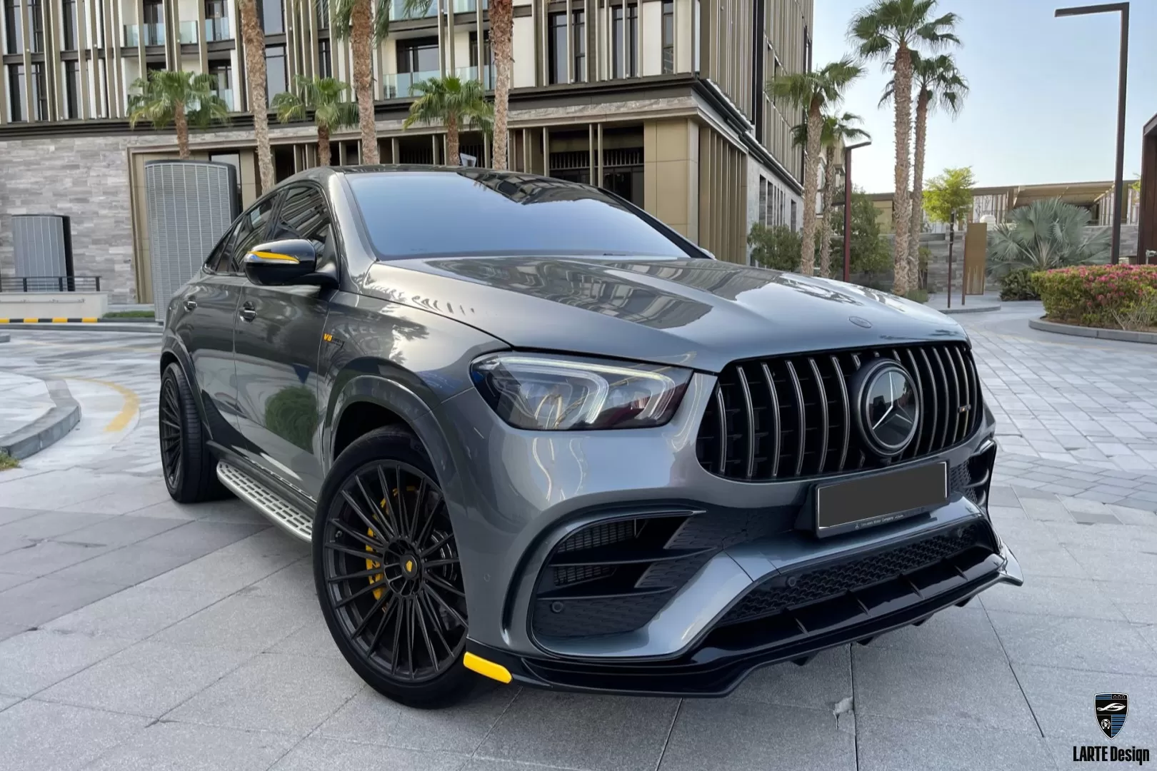 Custom-painted front bumper lip for Mercedes Benz AMG GLE Coupe 63 C167 by LARTE Design