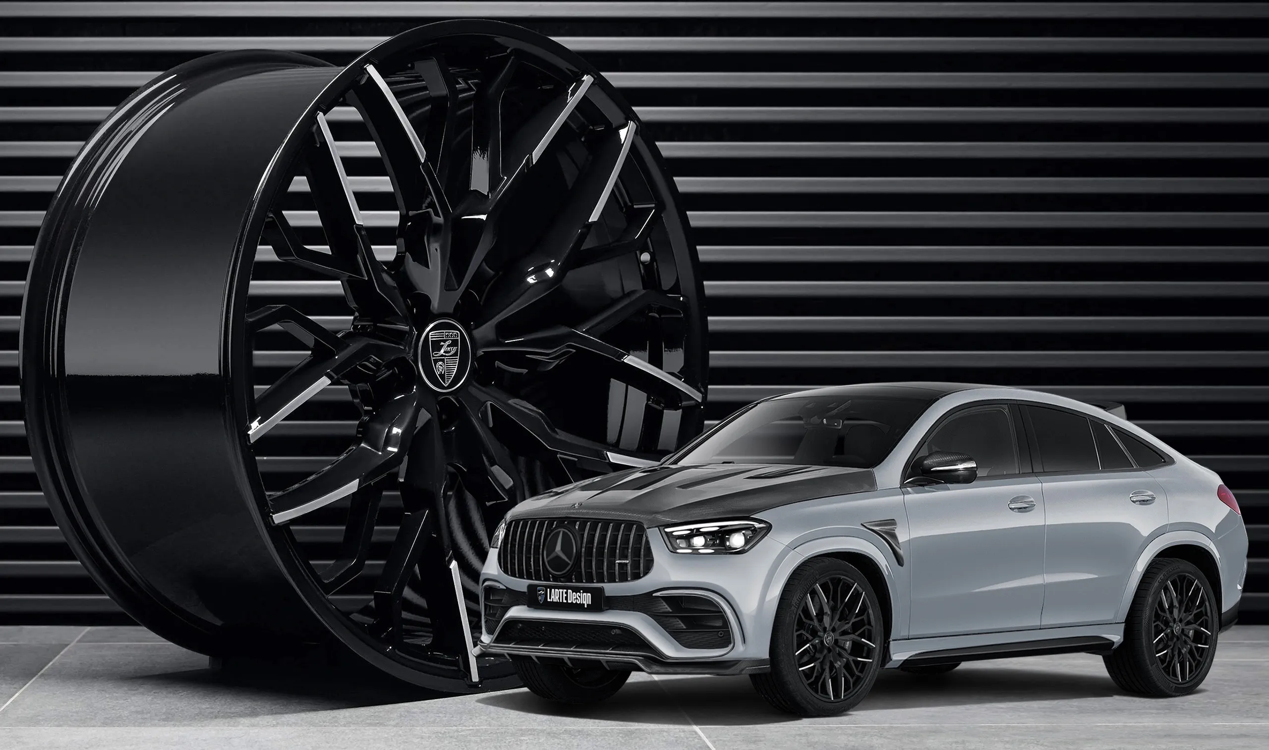 Forged rims upgrade for the luxury car Mercedes GLE Coupe AMG 63 C167 from LARTE Design