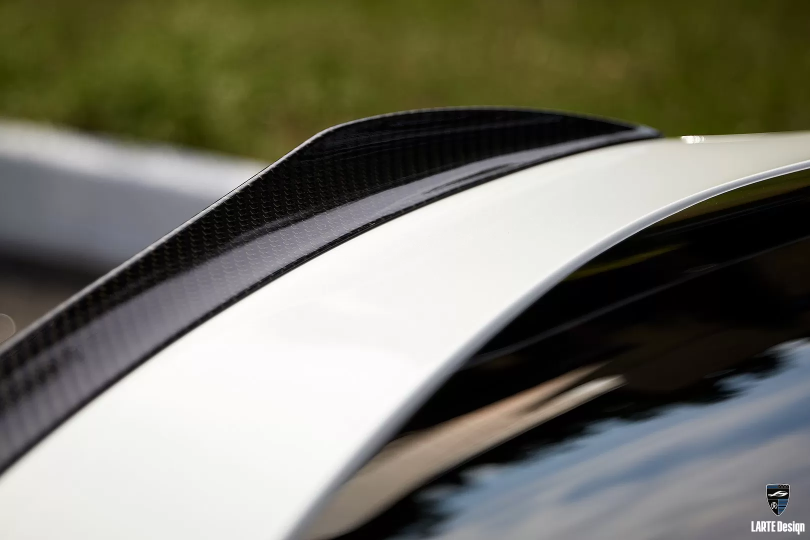 Closeup on low roof spoiler for Mercedes Benz AMG GLE Coupe 63 С167 by LARTE Design