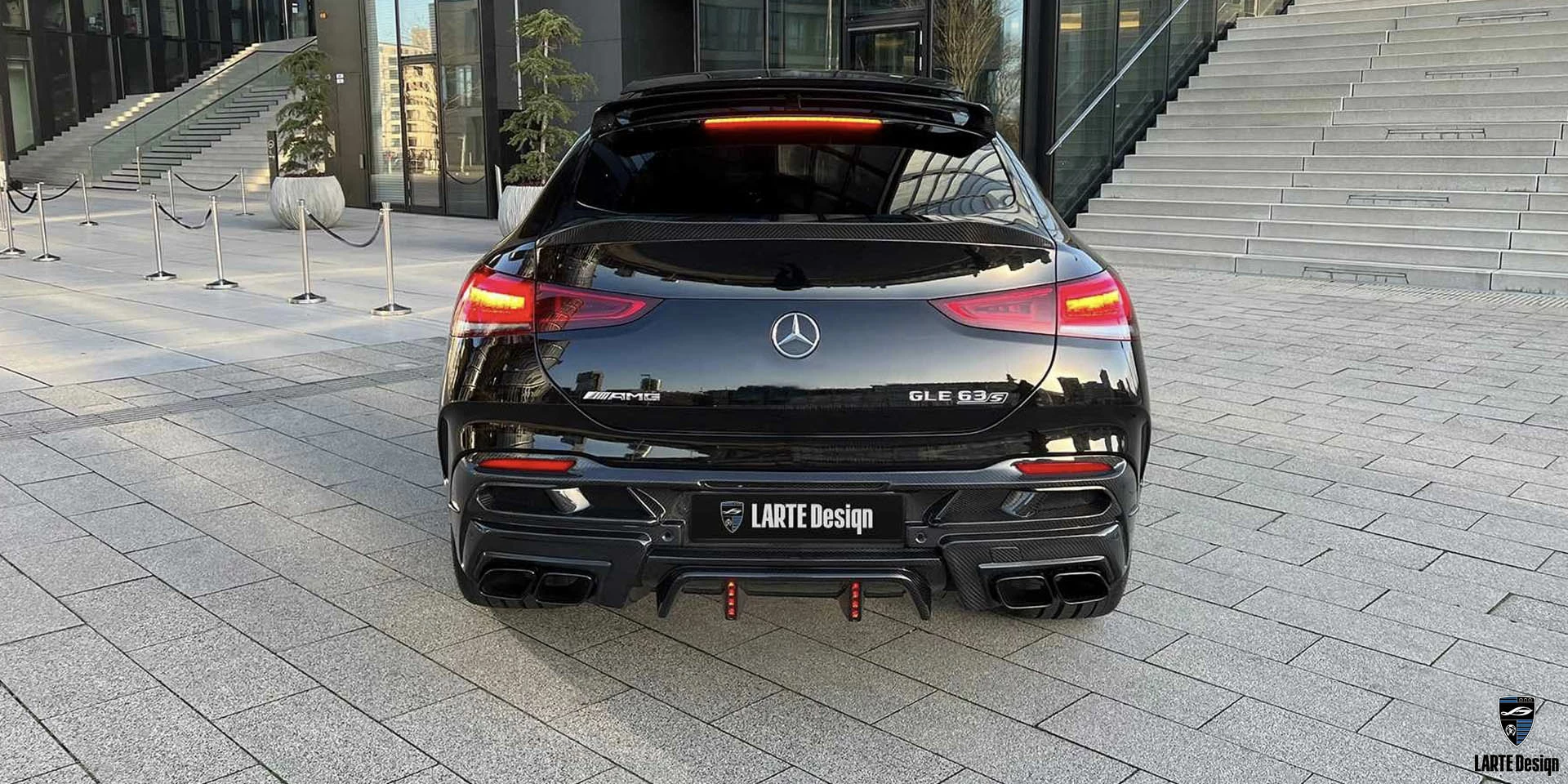 Order Rear Diffuser with stop signal for Mercedes-Benz GLE Coupe 63 S 4MATIC+ С167 Obsidian Black metallic 