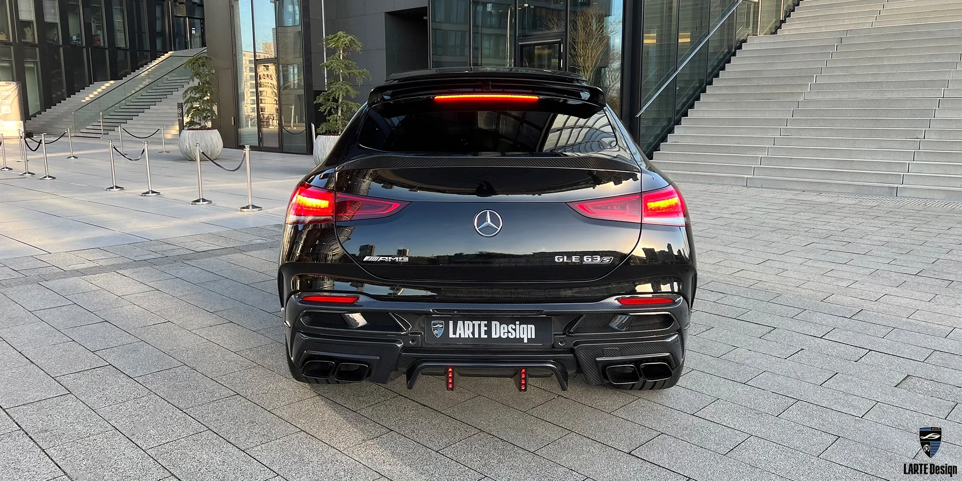 Heckdiffusor für Mercedes Benz AMG GLS COUPE 63 4MATIC+ C167 Obsidian Schwarz Metallic