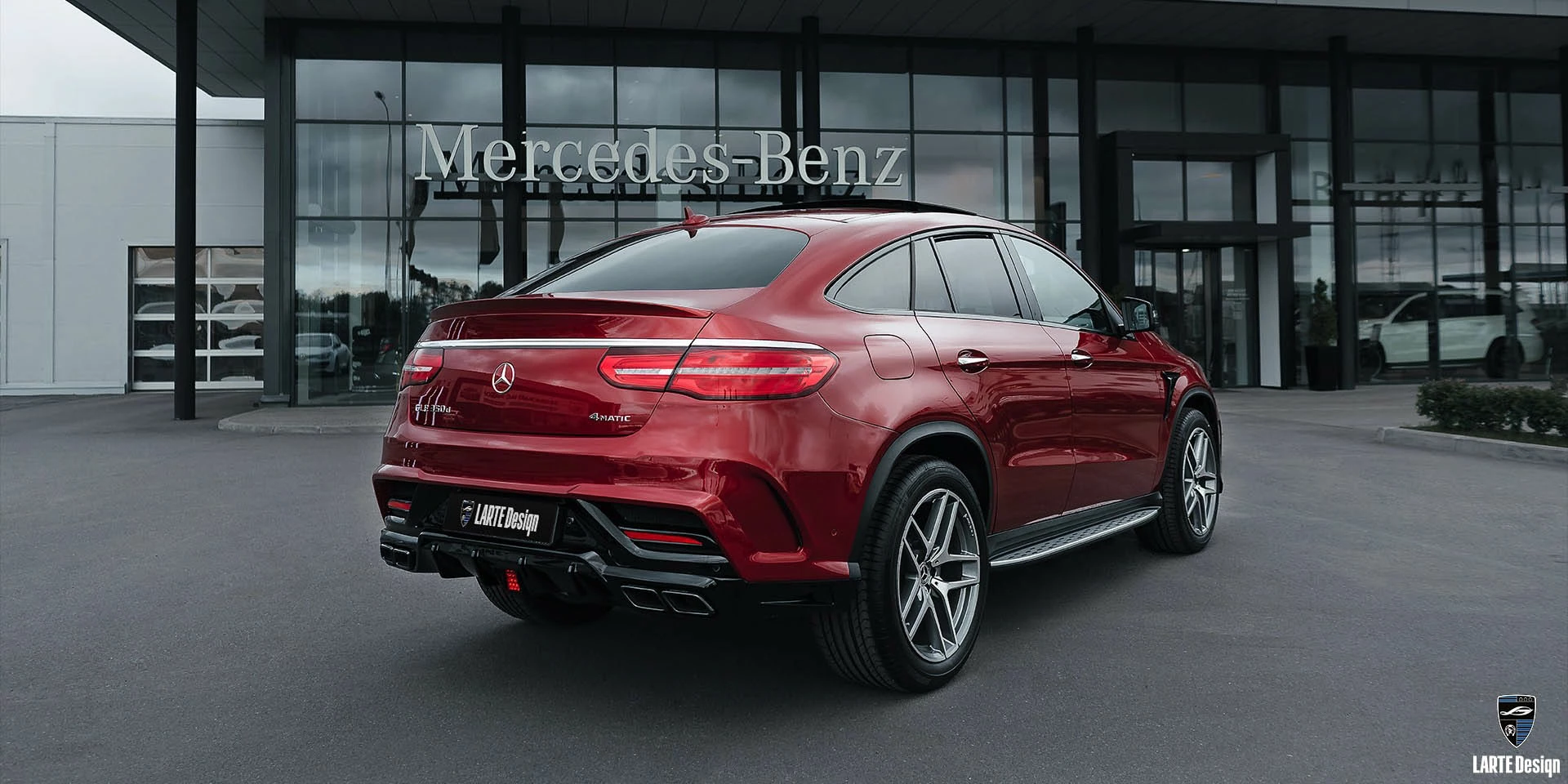 Order aerodynamic Addon diffuser for Mercedes Benz GLE Coupe C292 Red