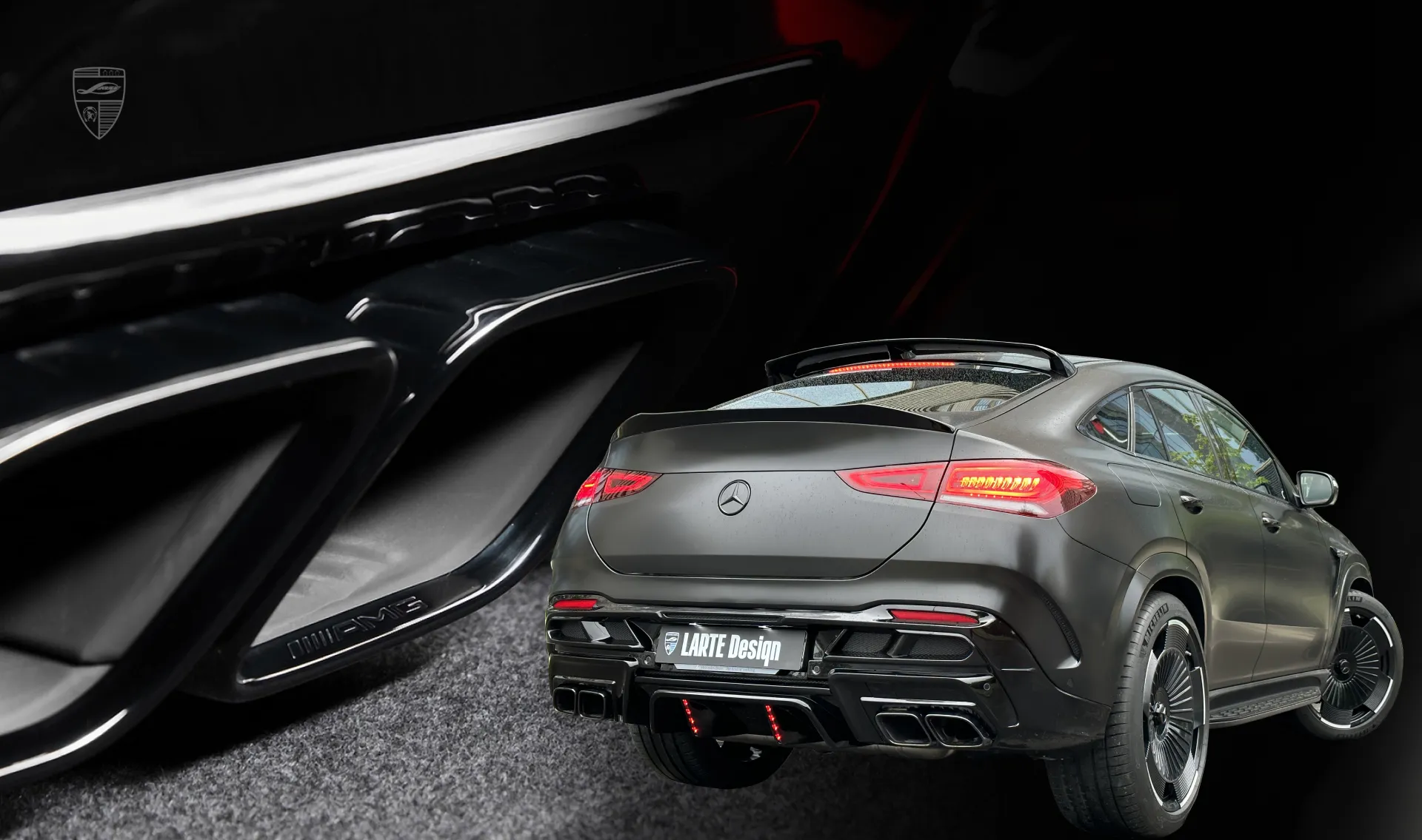 Tailpipe tips upgrade for your SUV Mercedes GLE Coupe C167 Tailpipe tips upgrade for your SUV Mercedes GLE Coupe C167 from LARTE Design