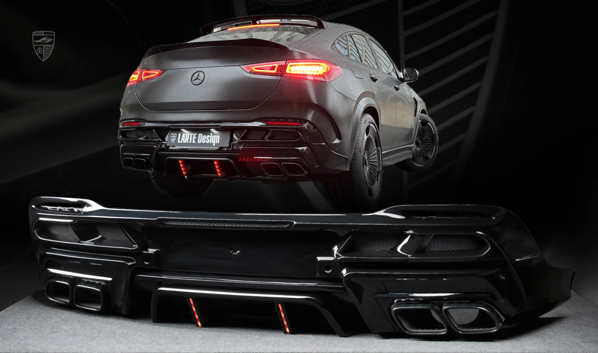 Rear diffuser upgrade for your SUV Mercedes GLE Coupe C167 Rear diffuser upgrade for your SUV Mercedes GLE Coupe C167 from LARTE Design