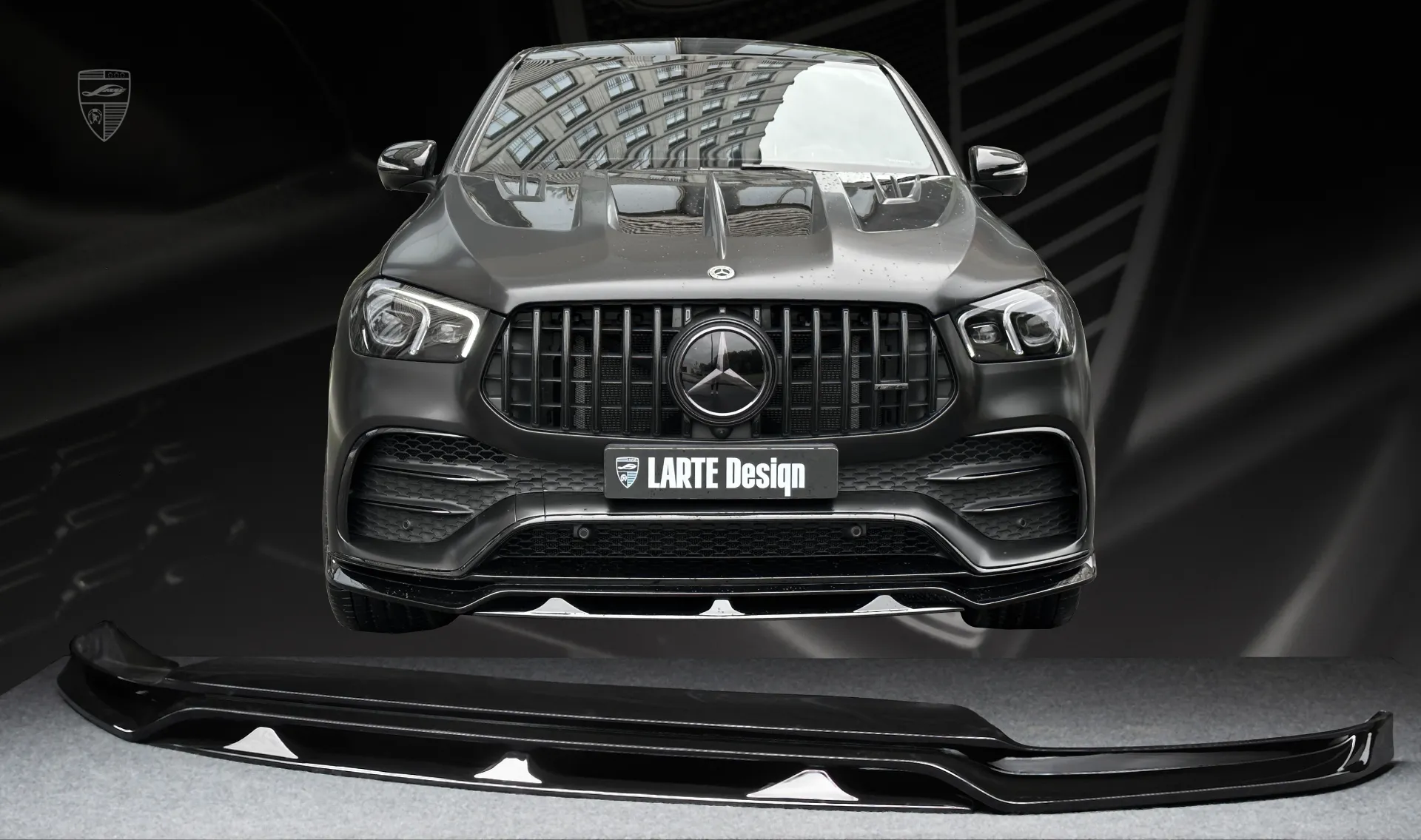 Front bumper overlay upgrade for your SUV Mercedes GLE Coupe C167 Front bumper overlay upgrade for your SUV Mercedes GLE Coupe C167 from LARTE Design