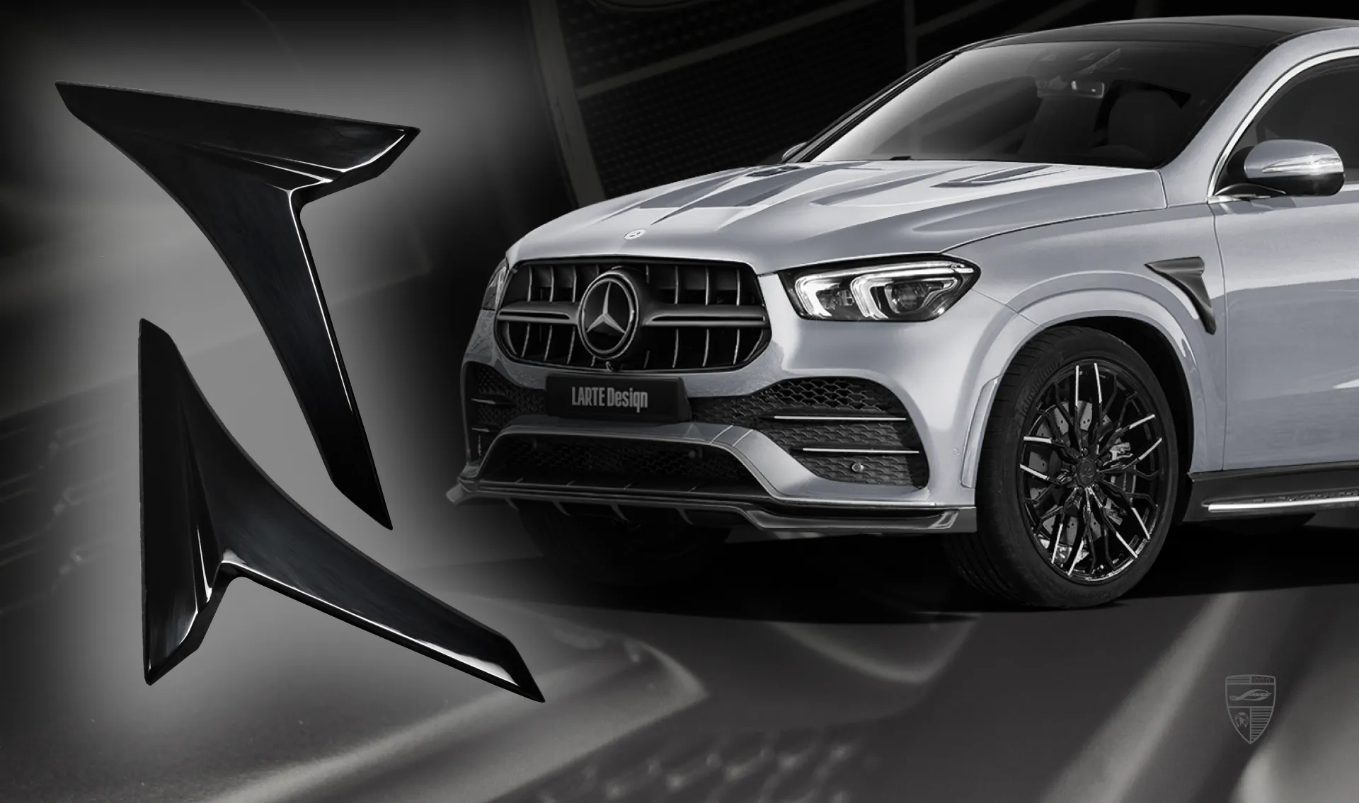 Front wing overlays for your Mercedes GLE Coupe C167 in new appearance package Front wing overlays for your Mercedes GLE Coupe C167 in the appearance package by LARTE Design