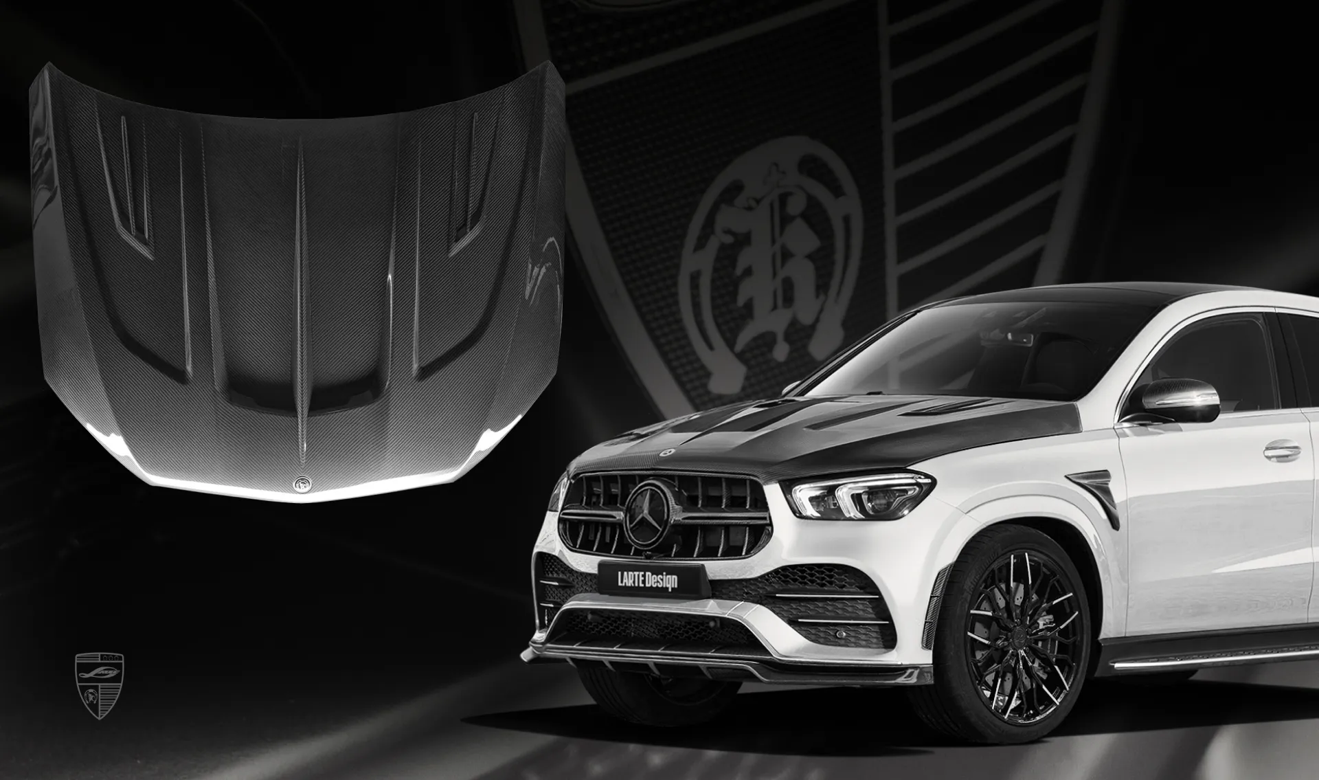 Hood upgrade for the luxury car Mercedes GLE Coupe C167 Hood upgrade for the luxury car Mercedes GLE Coupe C167 from LARTE Design