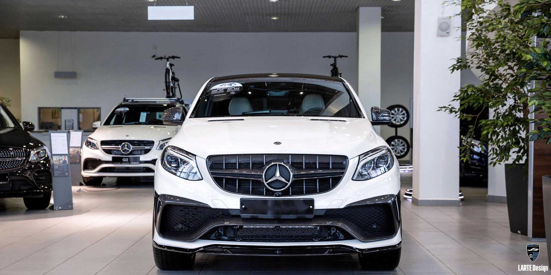 Buy carbon fiber Front bumper splitter for Mercedes-Benz GLE Coupe GLE 450 4MATIC+ С166 MANUFAKTUR Diamond White metallic 