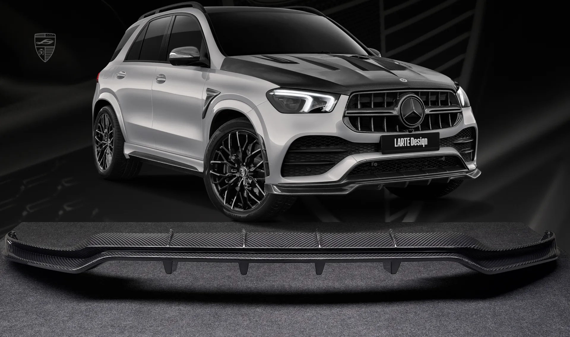 Carbon splitter for your Mercedes GLE V167 in the appearance package by LARTE Design