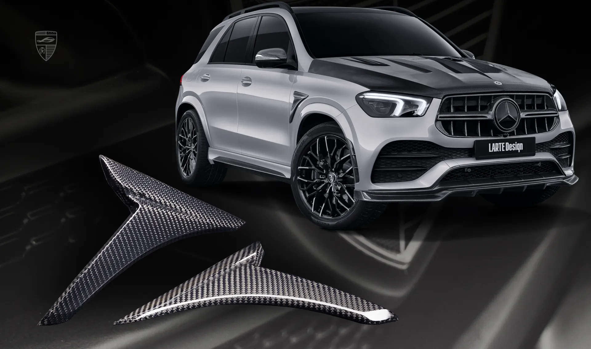 Carbon wing trims upgrade for your SUV Mercedes GLE V167 from LARTE Design