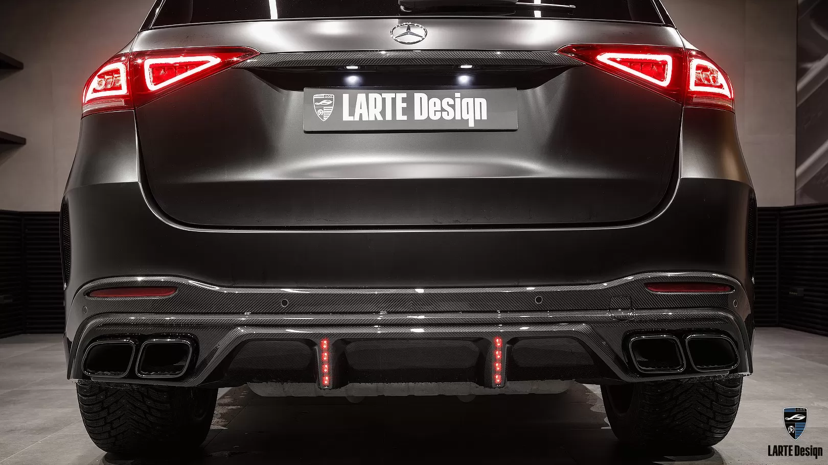 Carbon fiber rear diffuser for Mercedes GLE V167 by LARTE Design