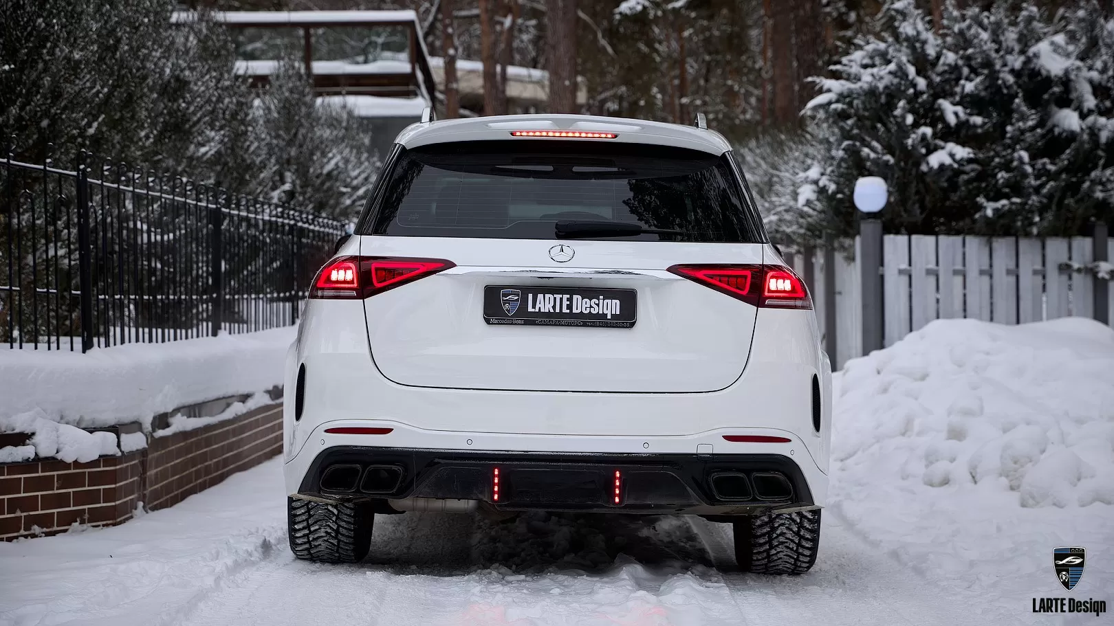 Painted rear diffuser for Mercedes GLE V167 by LARTE Design