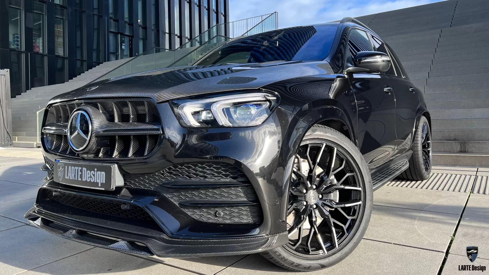 Front bumper splitter for Mercedes GLE V167 by LARTE Design