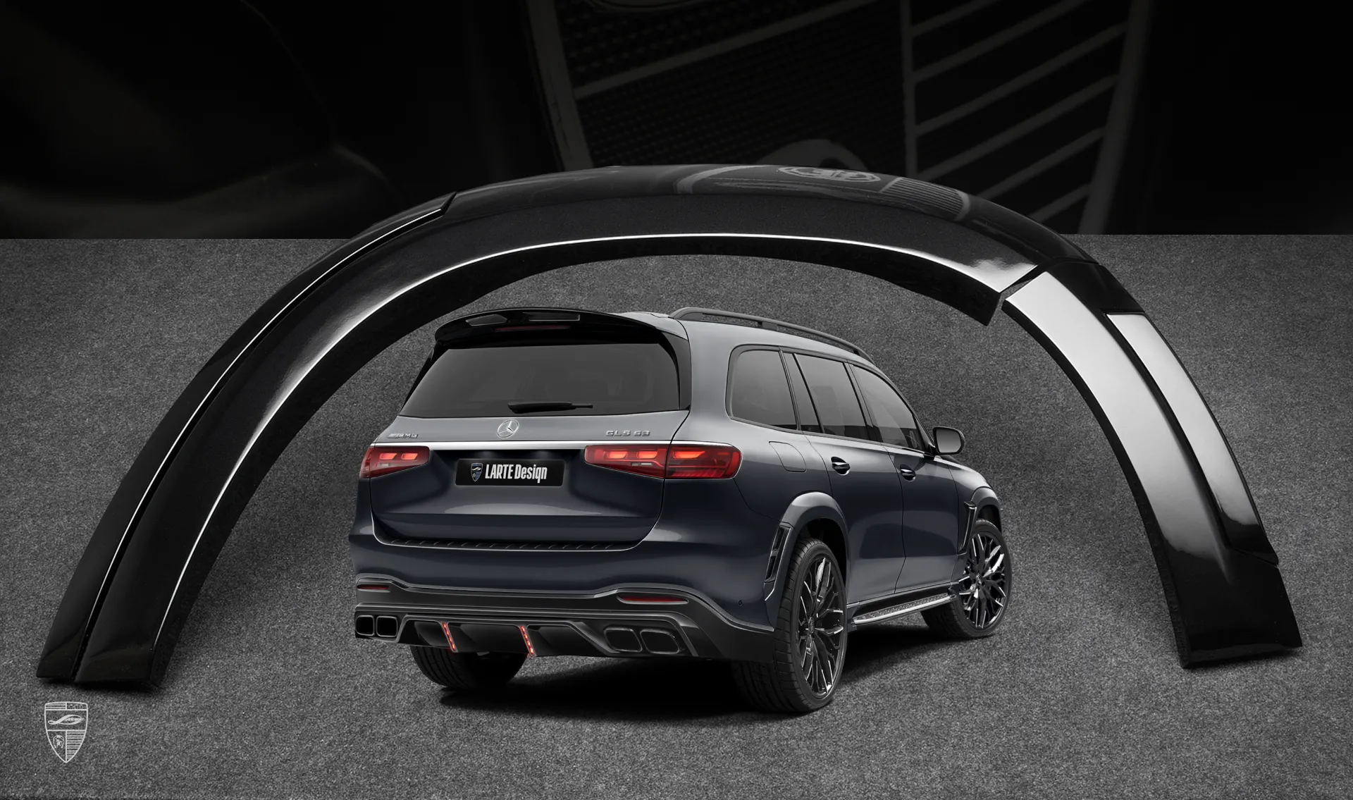 Rear fender arches for your Mercedes GLS AMG 63 X167 Facelift in the appearance package by LARTE Design