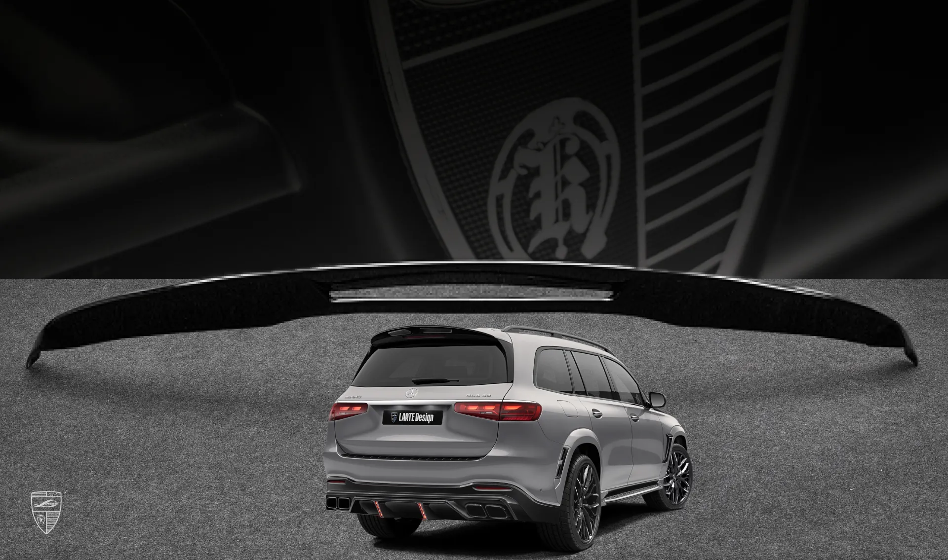 Roof spoiler for your Mercedes GLS AMG 63 X167 Facelift in the appearance package by LARTE Design