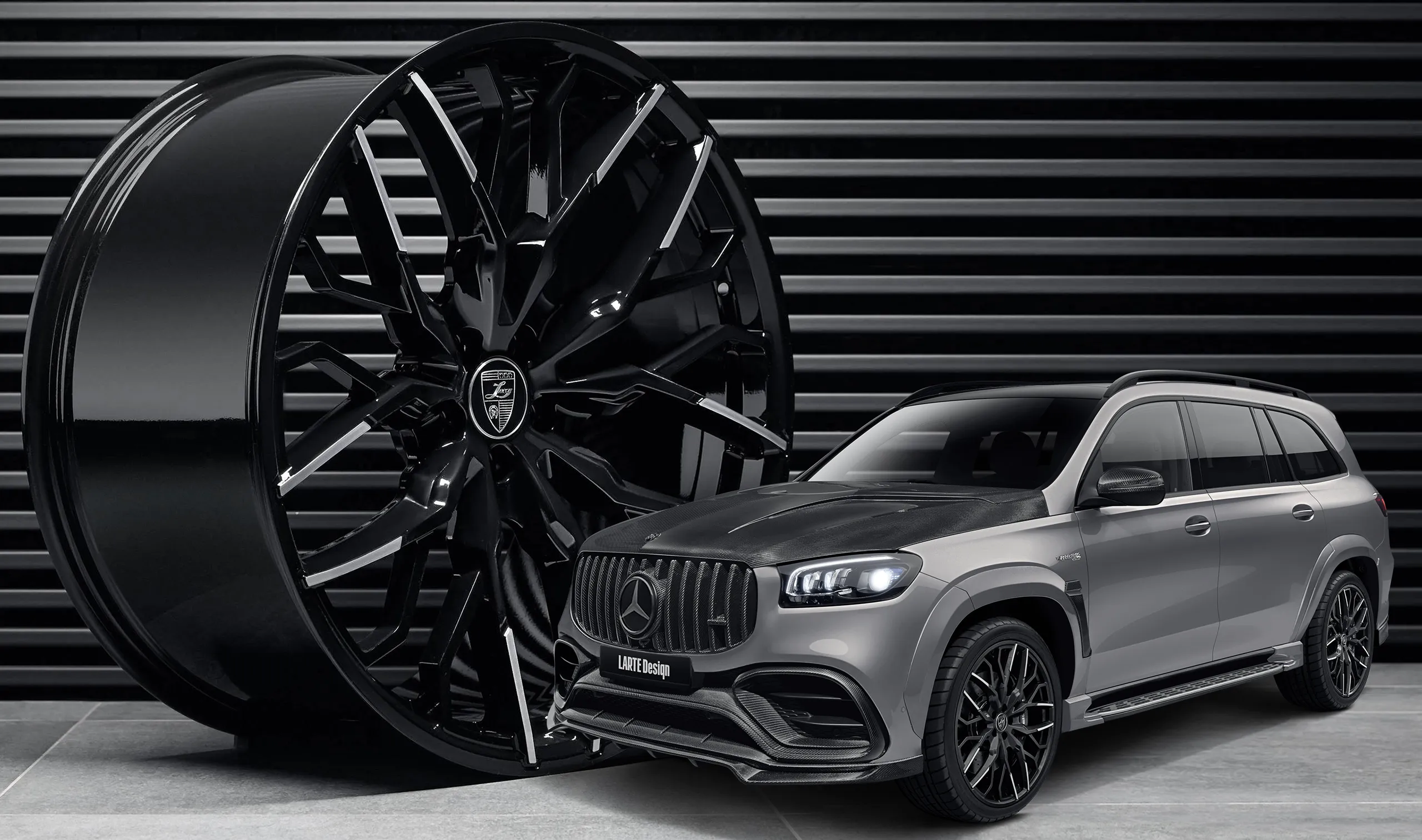 Forged wheels upgrade for the family car Mercedes GLS AMG 63 X167 Facelift from LARTE Design