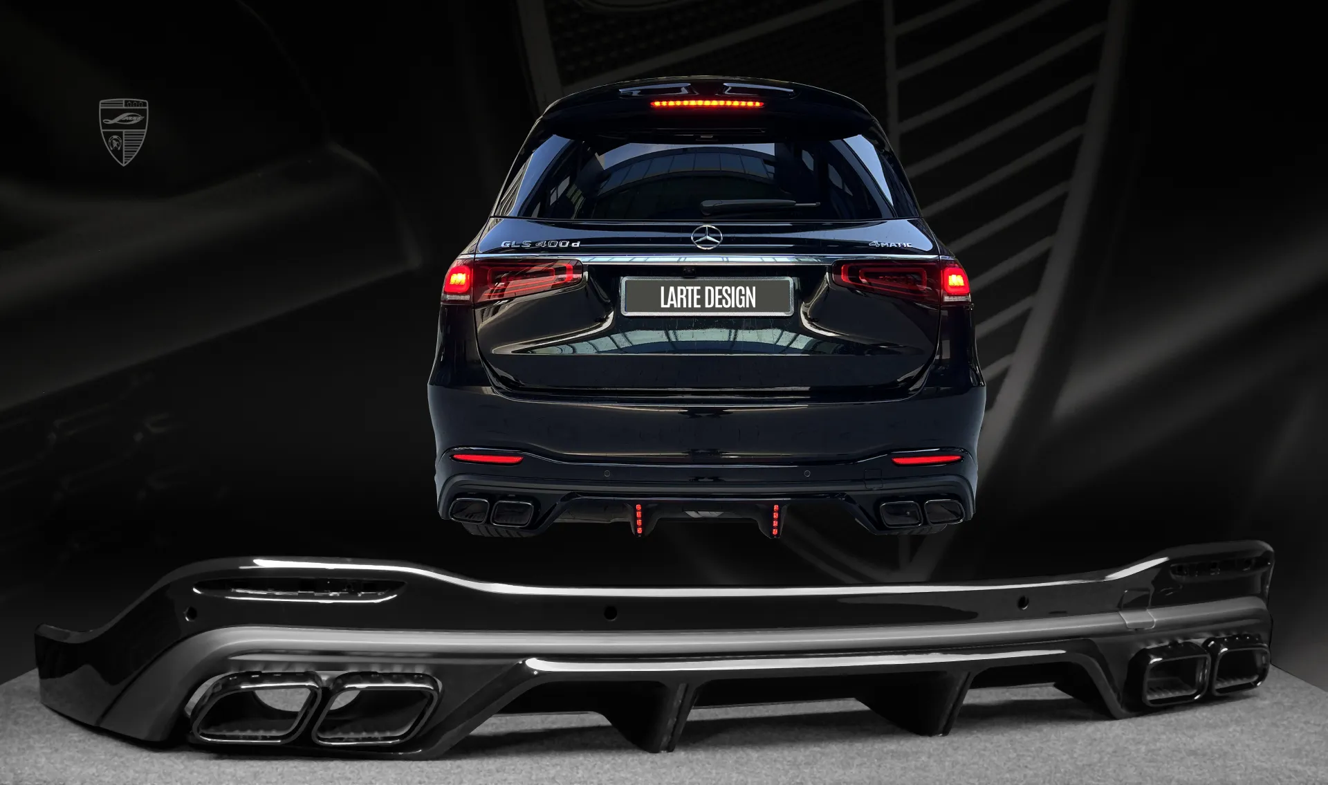 Heckstoßstangen-Diffusor Upgrade für das Familienauto Mercedes GLS X167 Heckstoßstangen-Diffusor Upgrade für das Familienauto Mercedes GLS X167 von LARTE Design