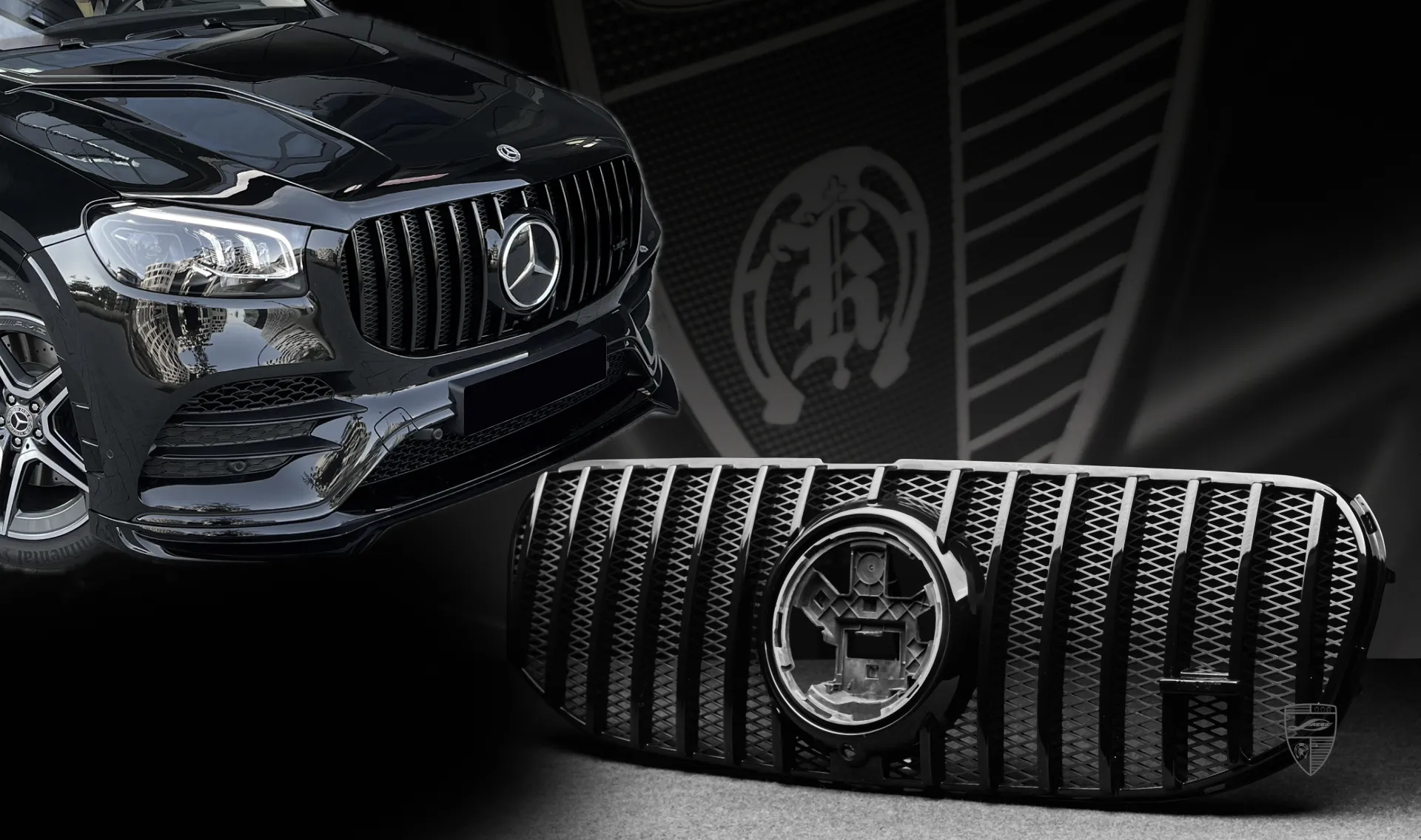 Panamericana grille trim for your Mercedes GLS X167 in the appearance package by LARTE Design