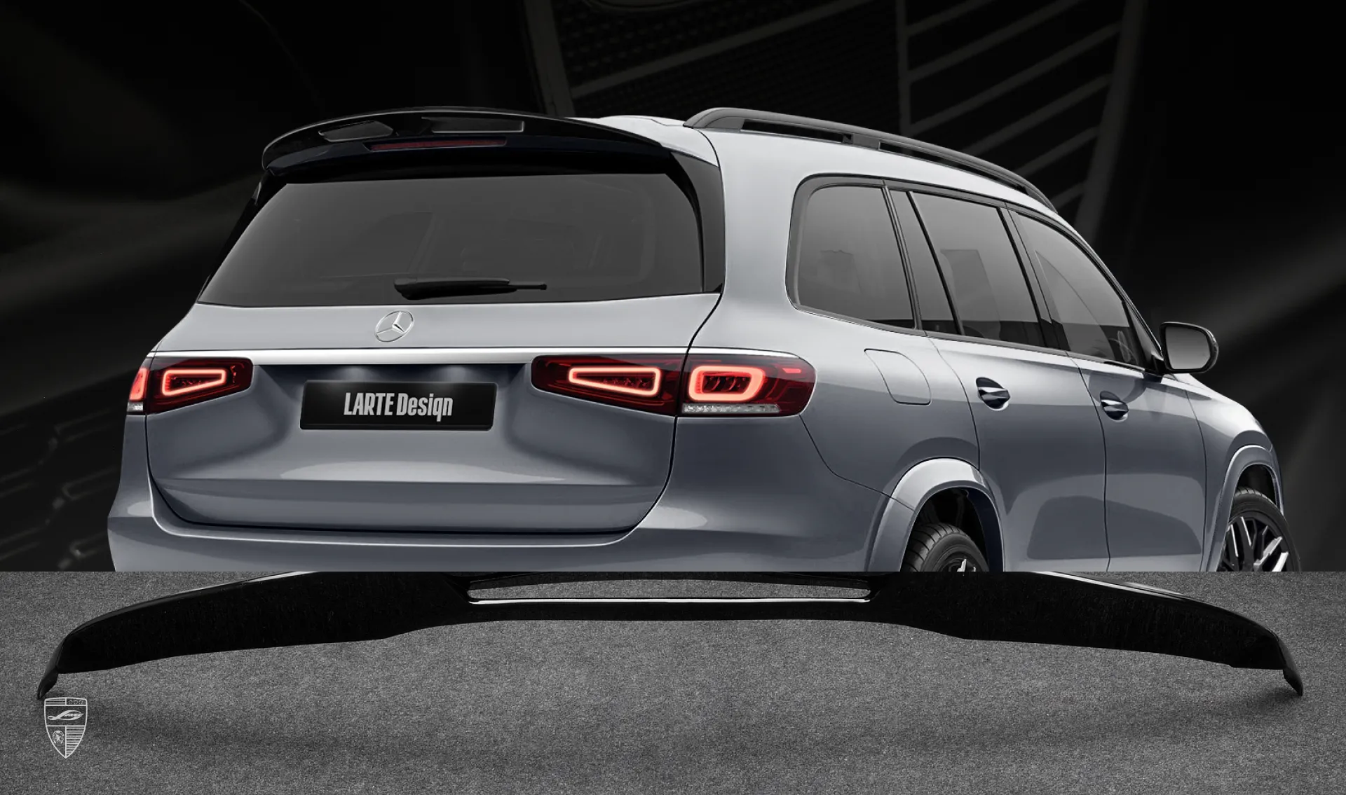 Roof spoiler upgrade for your SUV Mercedes GLS X167 from LARTE Design