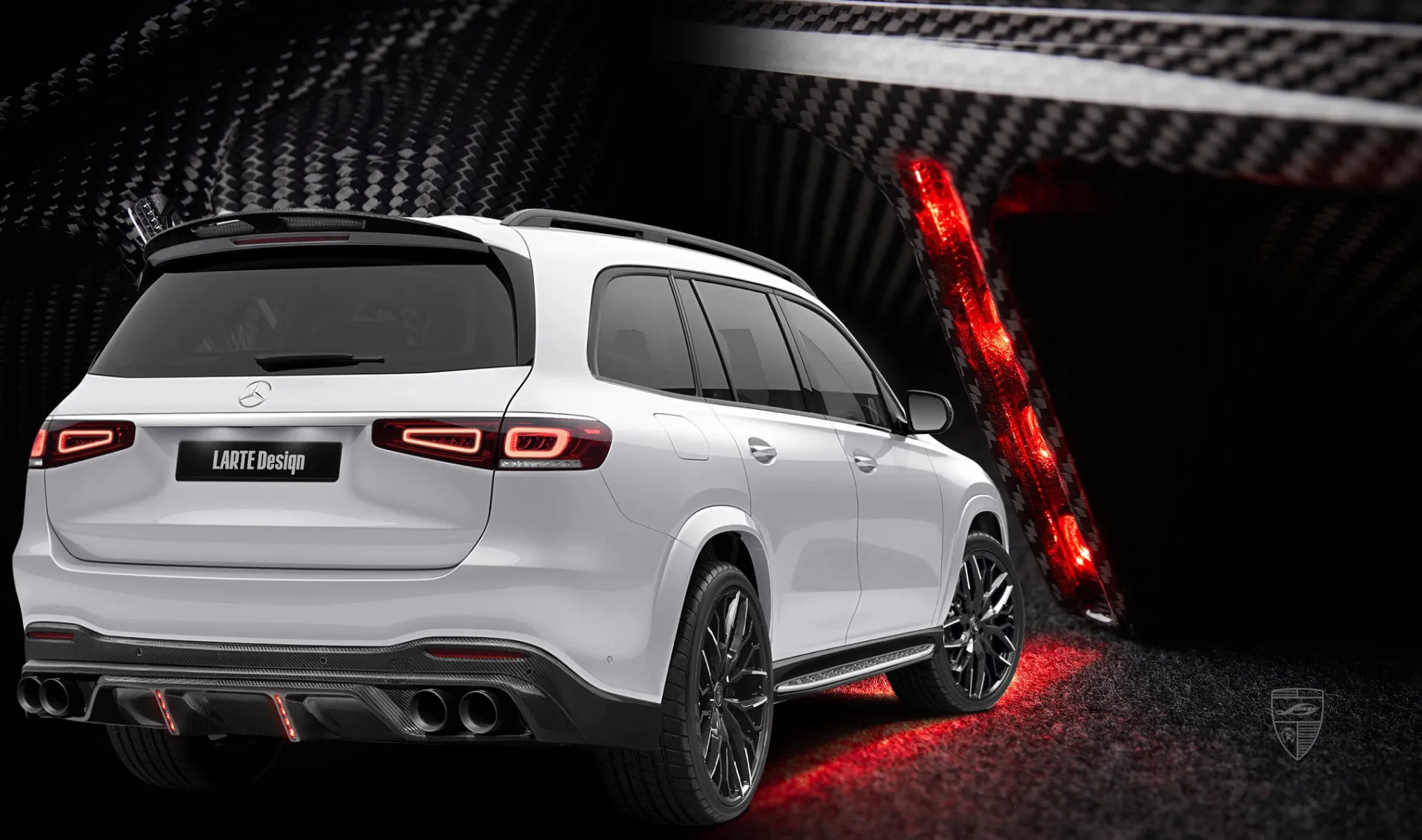 Additional brake lights for your Mercedes GLS X167 in a conversion kit from LARTE Design