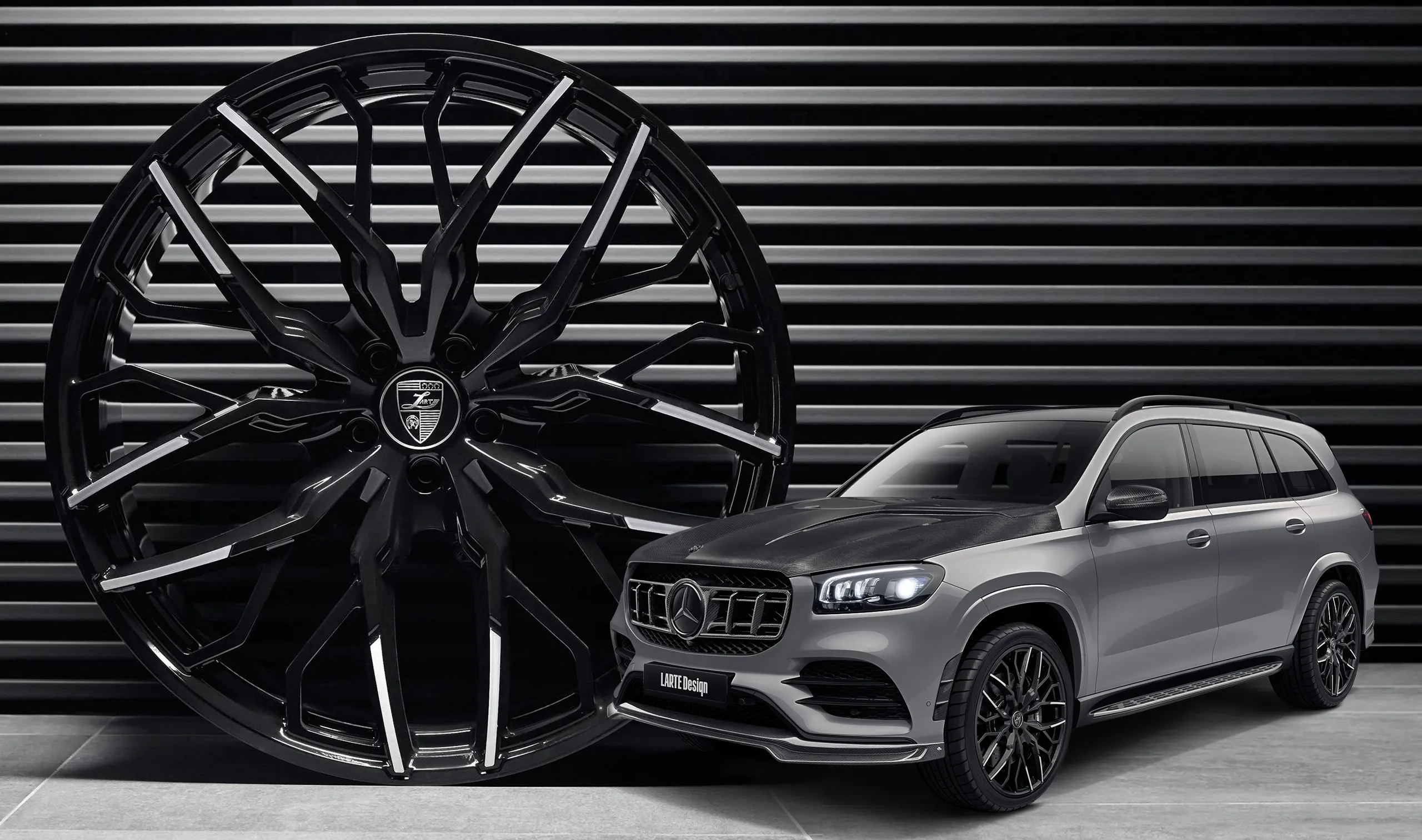 Forged wheels upgrade for the luxury car Mercedes GLS X167 from LARTE Design